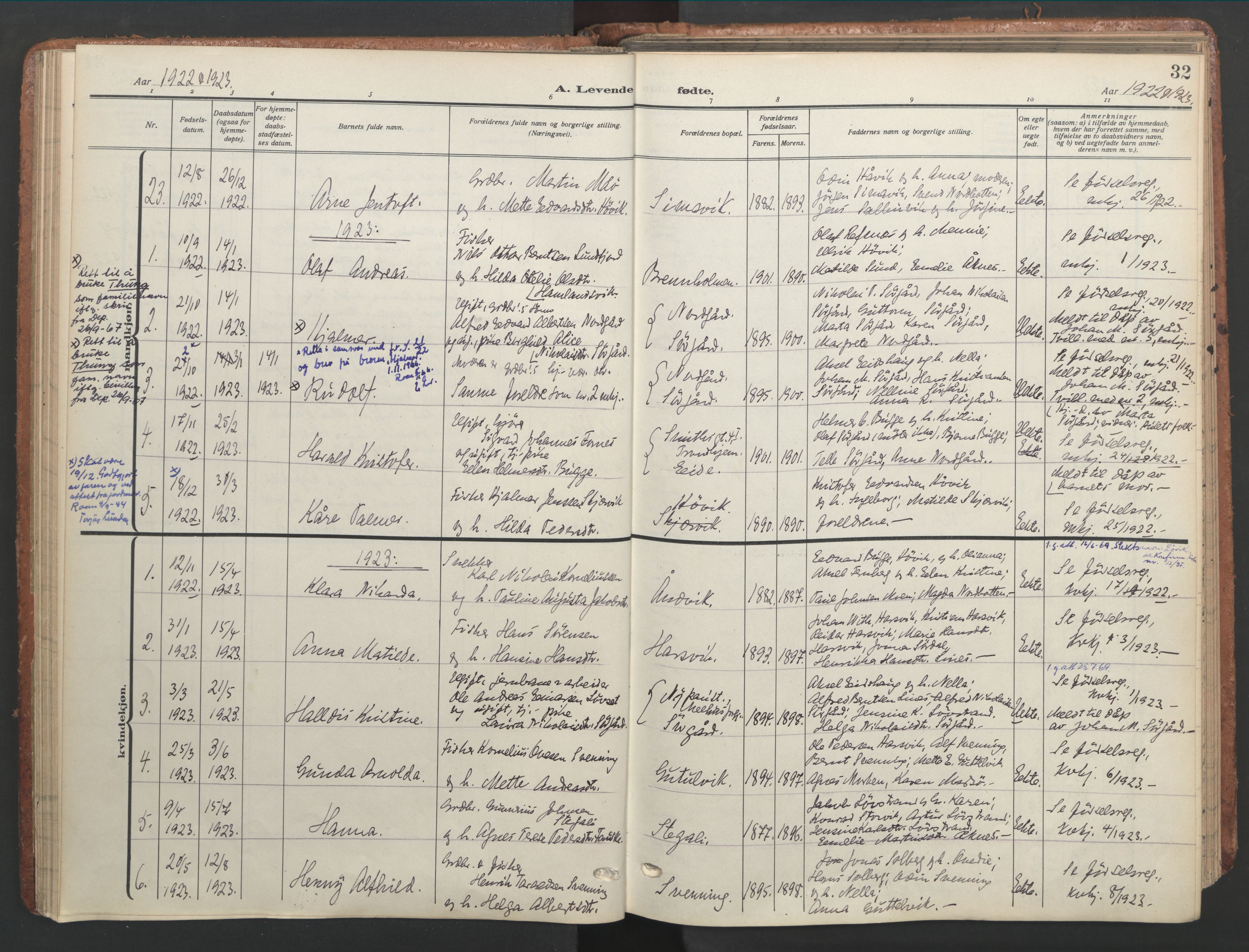 Ministerialprotokoller, klokkerbøker og fødselsregistre - Sør-Trøndelag, AV/SAT-A-1456/656/L0694: Ministerialbok nr. 656A03, 1914-1931, s. 32