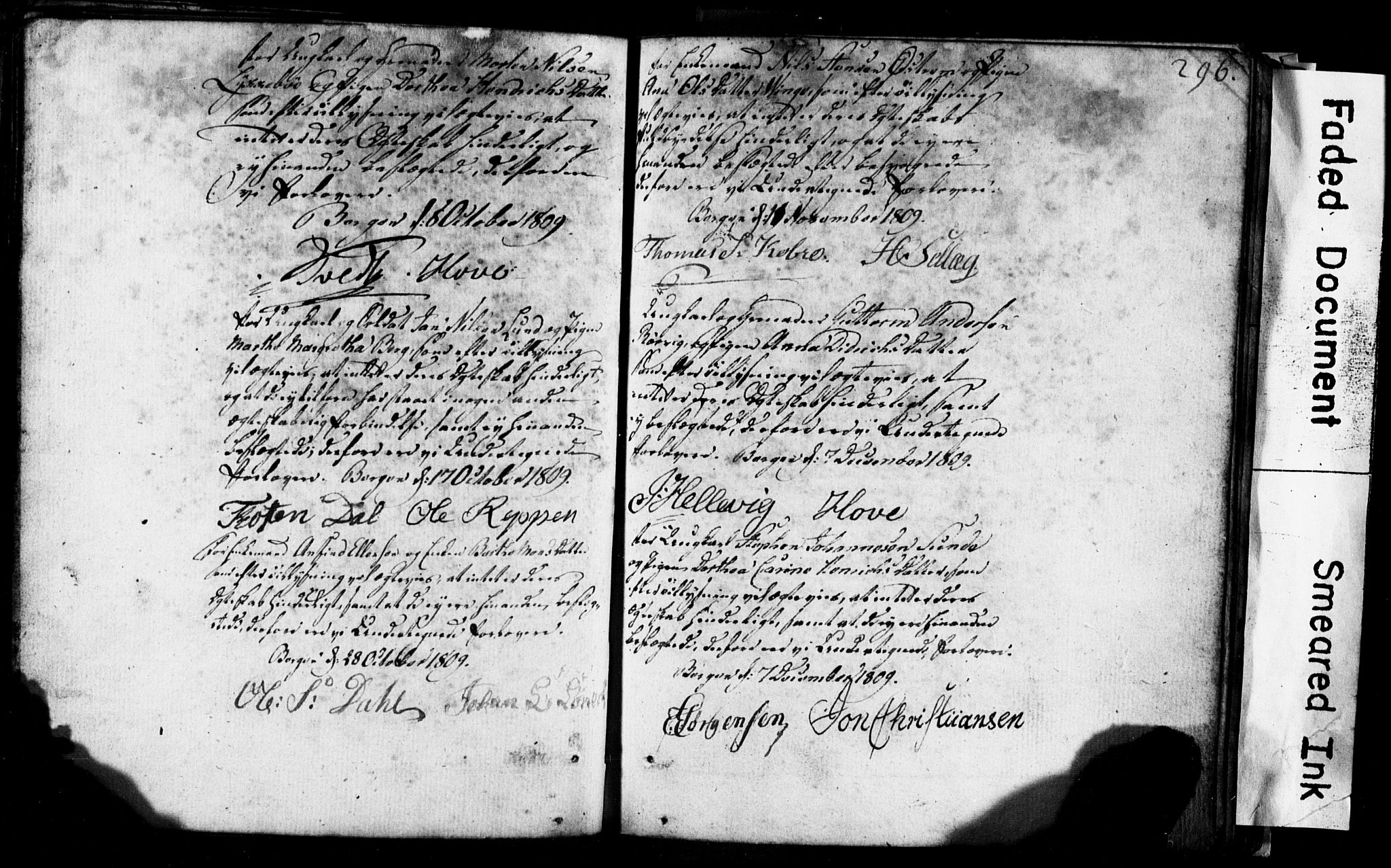 Korskirken sokneprestembete, SAB/A-76101: Forlovererklæringer nr. II.5.1, 1776-1816, s. 296