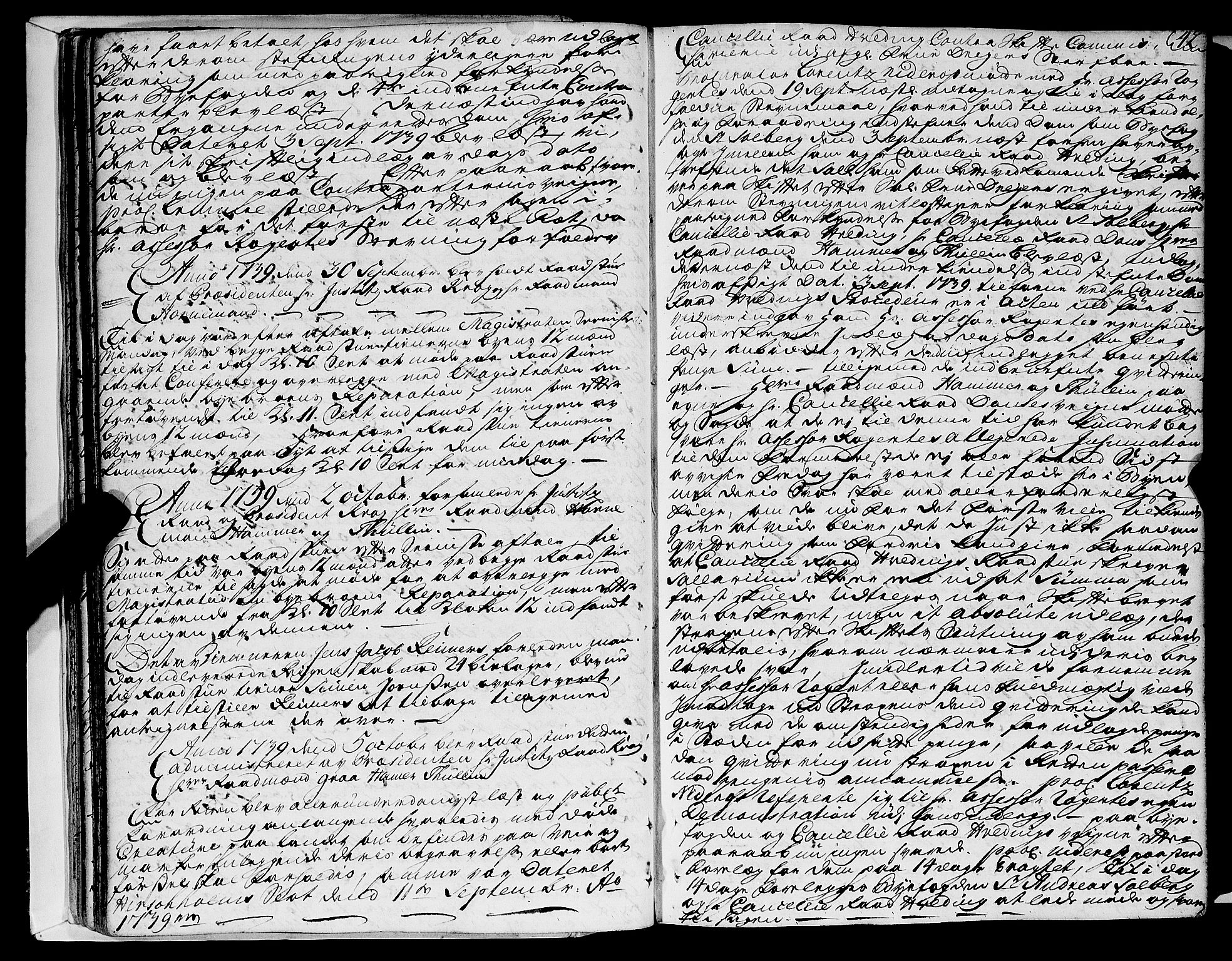 Trondheim magistrat, SAT/A-4372/A/Aa/L0014: Rådstueprotokoller, 1738-1743, s. 42