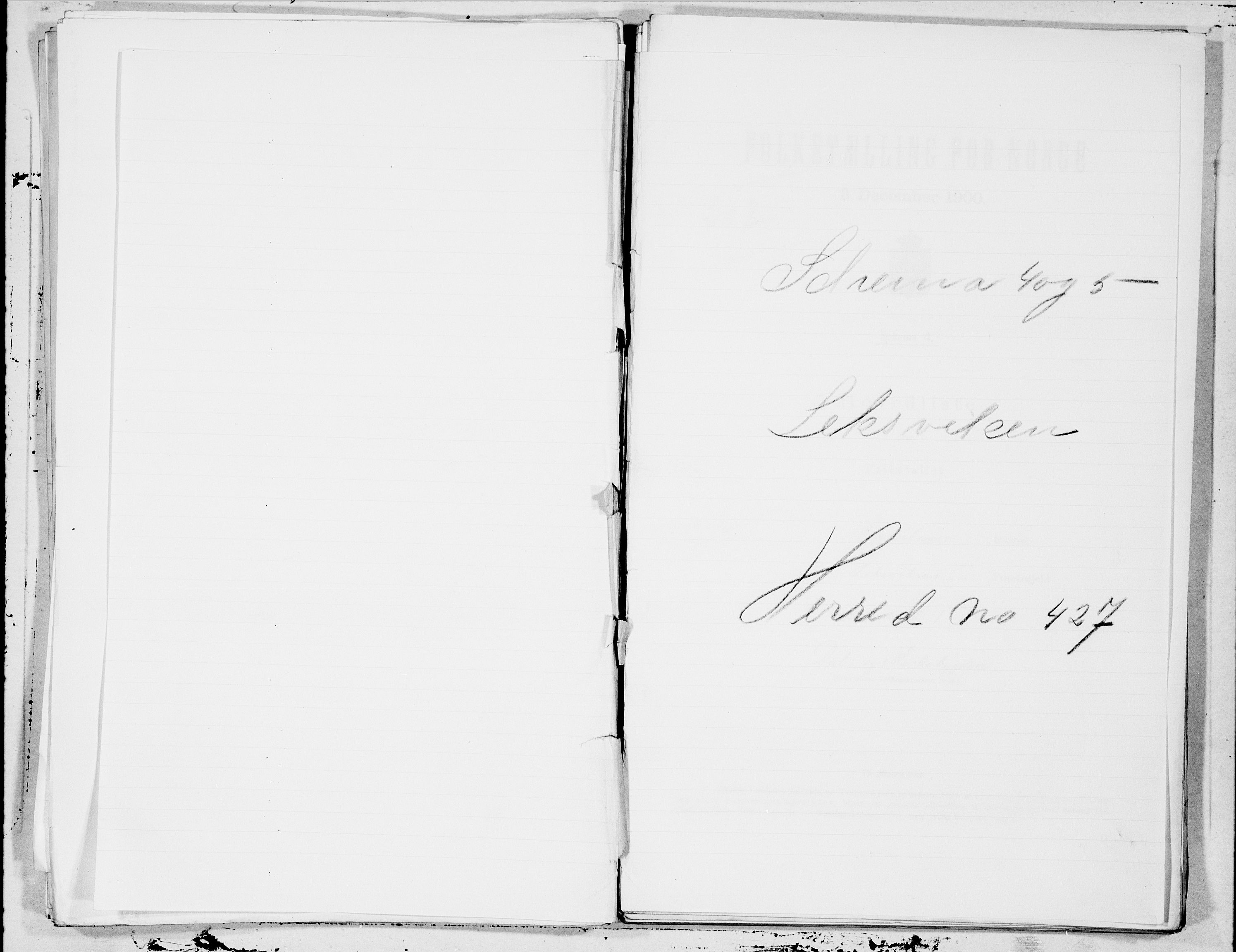 SAT, Folketelling 1900 for 1718 Leksvik herred, 1900, s. 1