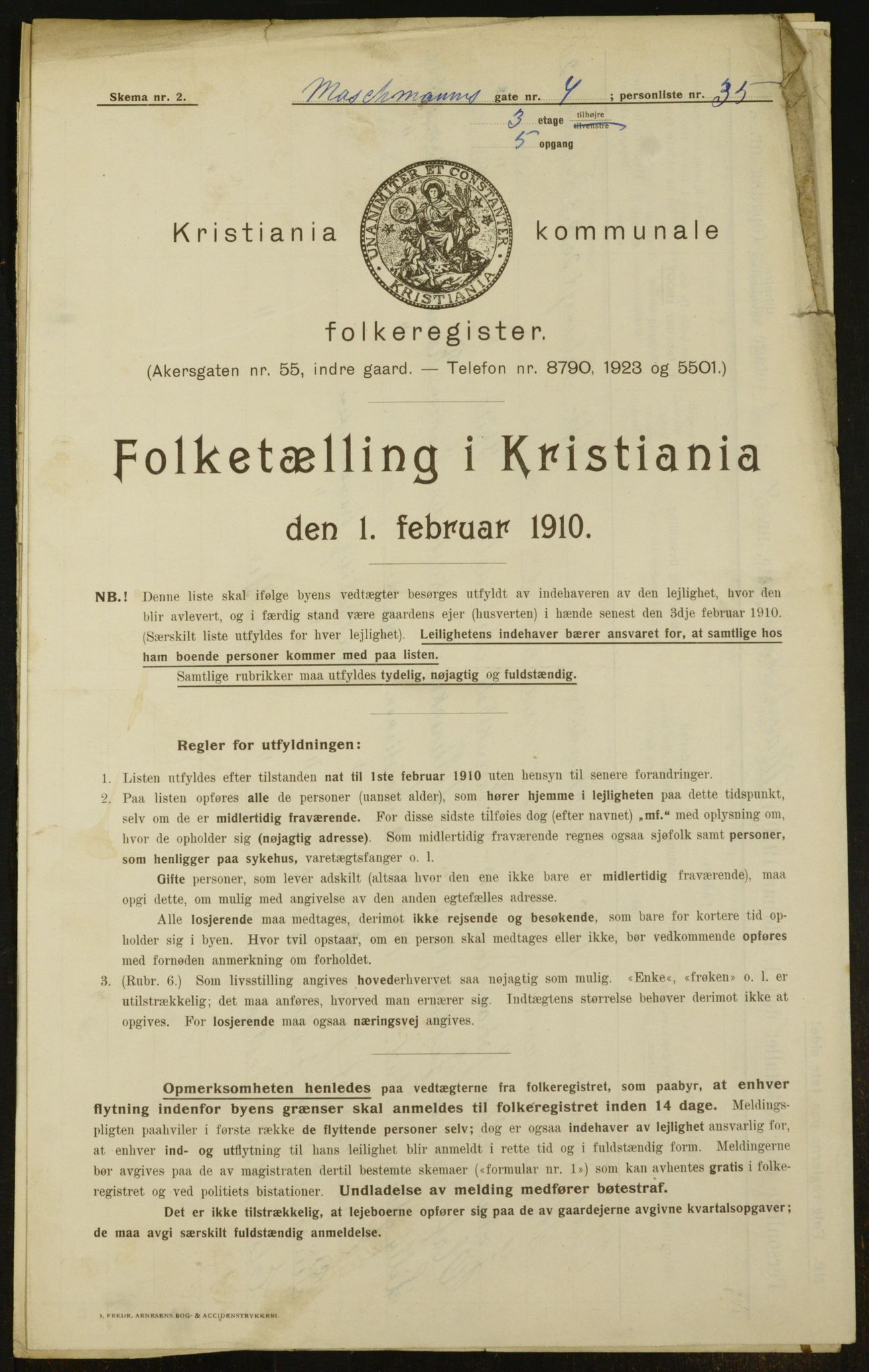 OBA, Kommunal folketelling 1.2.1910 for Kristiania, 1910, s. 62702