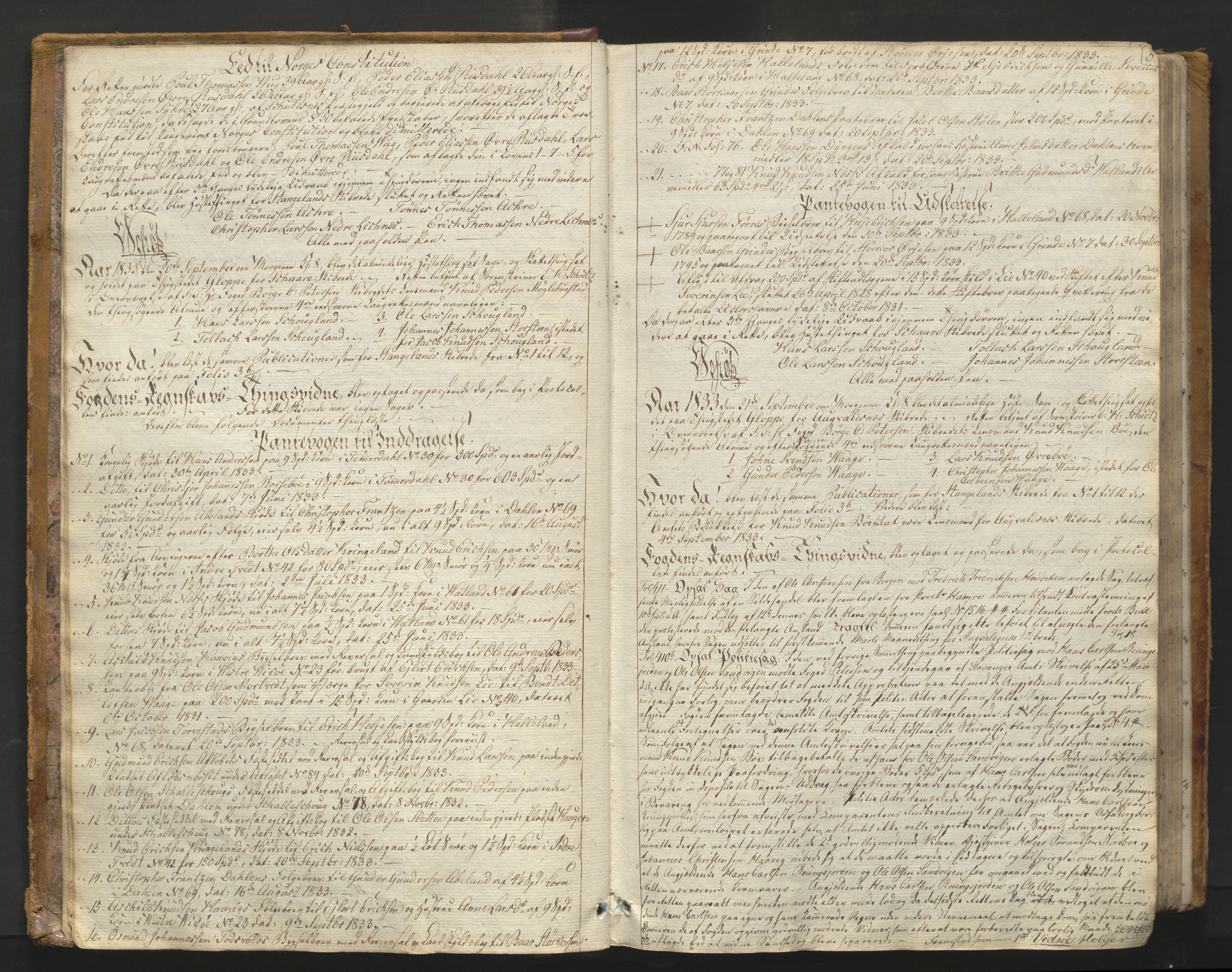 Karmsund sorenskriveri, AV/SAST-A-100311/01/I/IA/IAB/L0003: TINGBOK, 1833-1841, s. 4b-5a