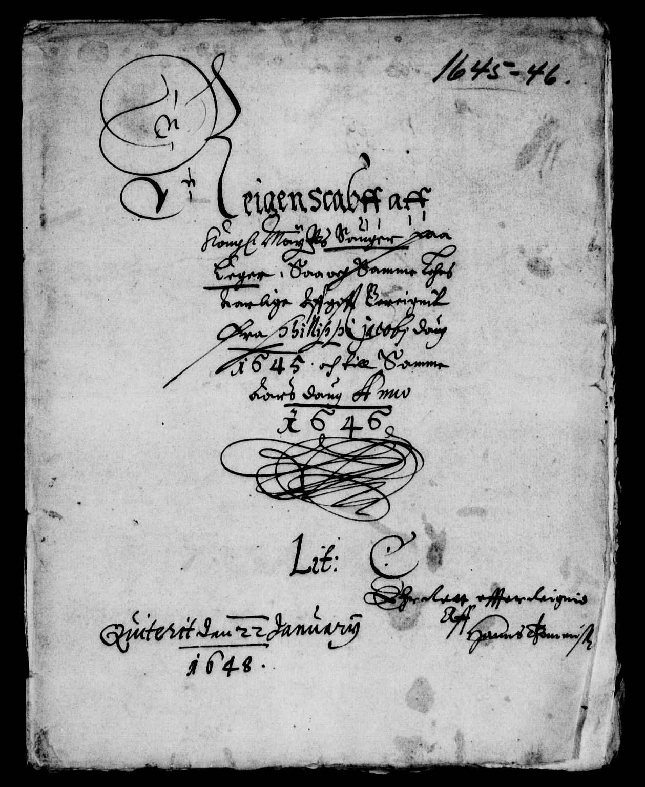 Rentekammeret inntil 1814, Reviderte regnskaper, Lensregnskaper, AV/RA-EA-5023/R/Rb/Rbm/L0008: Eiker len, 1643-1648