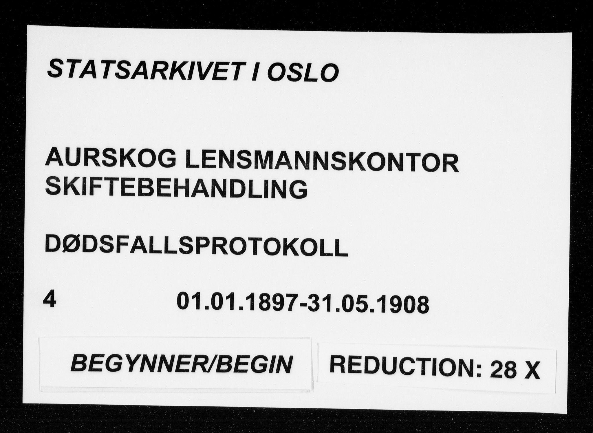 Aurskog lensmannskontor, SAO/A-10350/H/Ha/Haa/L0004: Dødsfallsprotokoll, 1897-1908