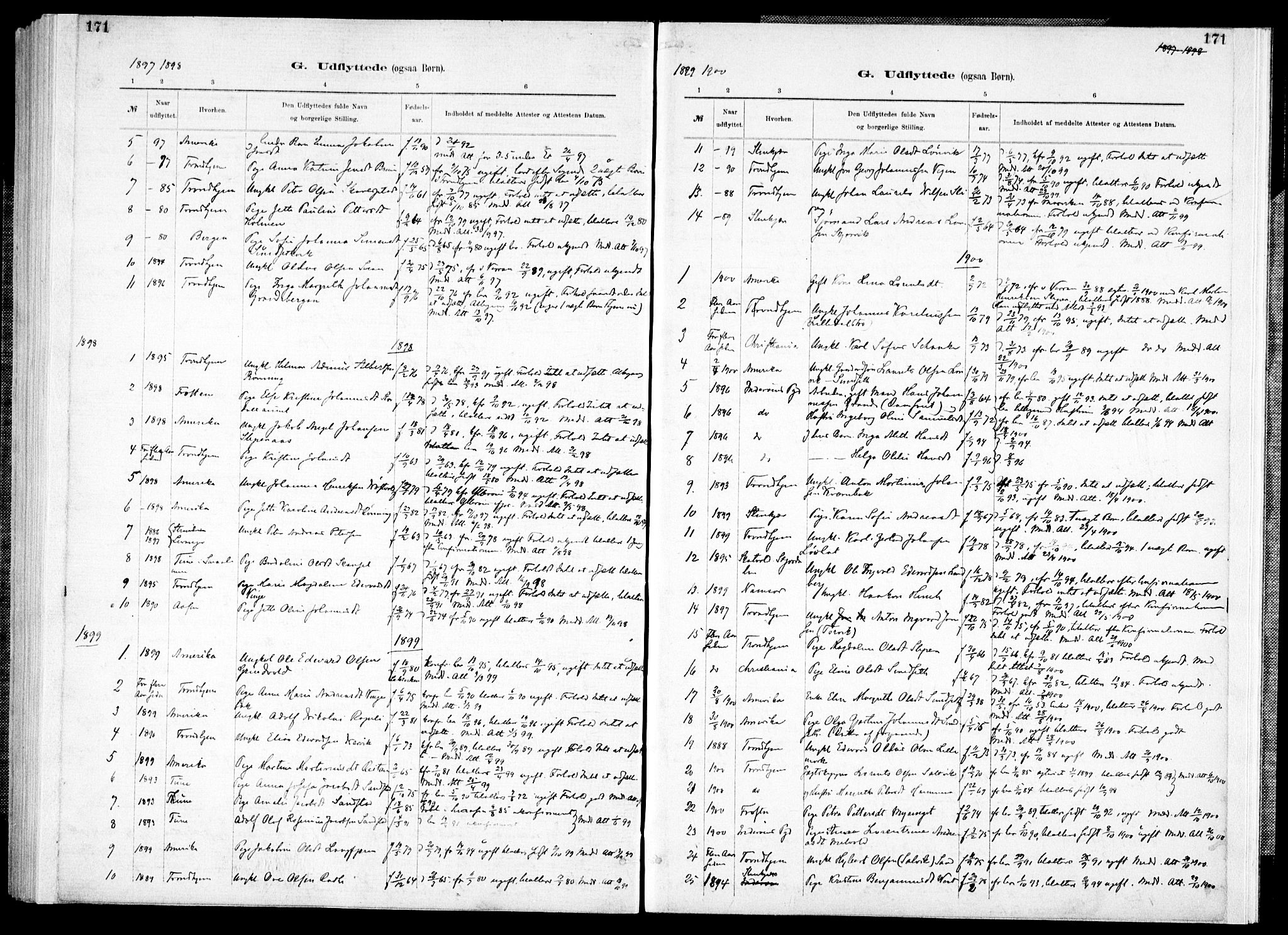Ministerialprotokoller, klokkerbøker og fødselsregistre - Nord-Trøndelag, AV/SAT-A-1458/733/L0325: Ministerialbok nr. 733A04, 1884-1908, s. 171