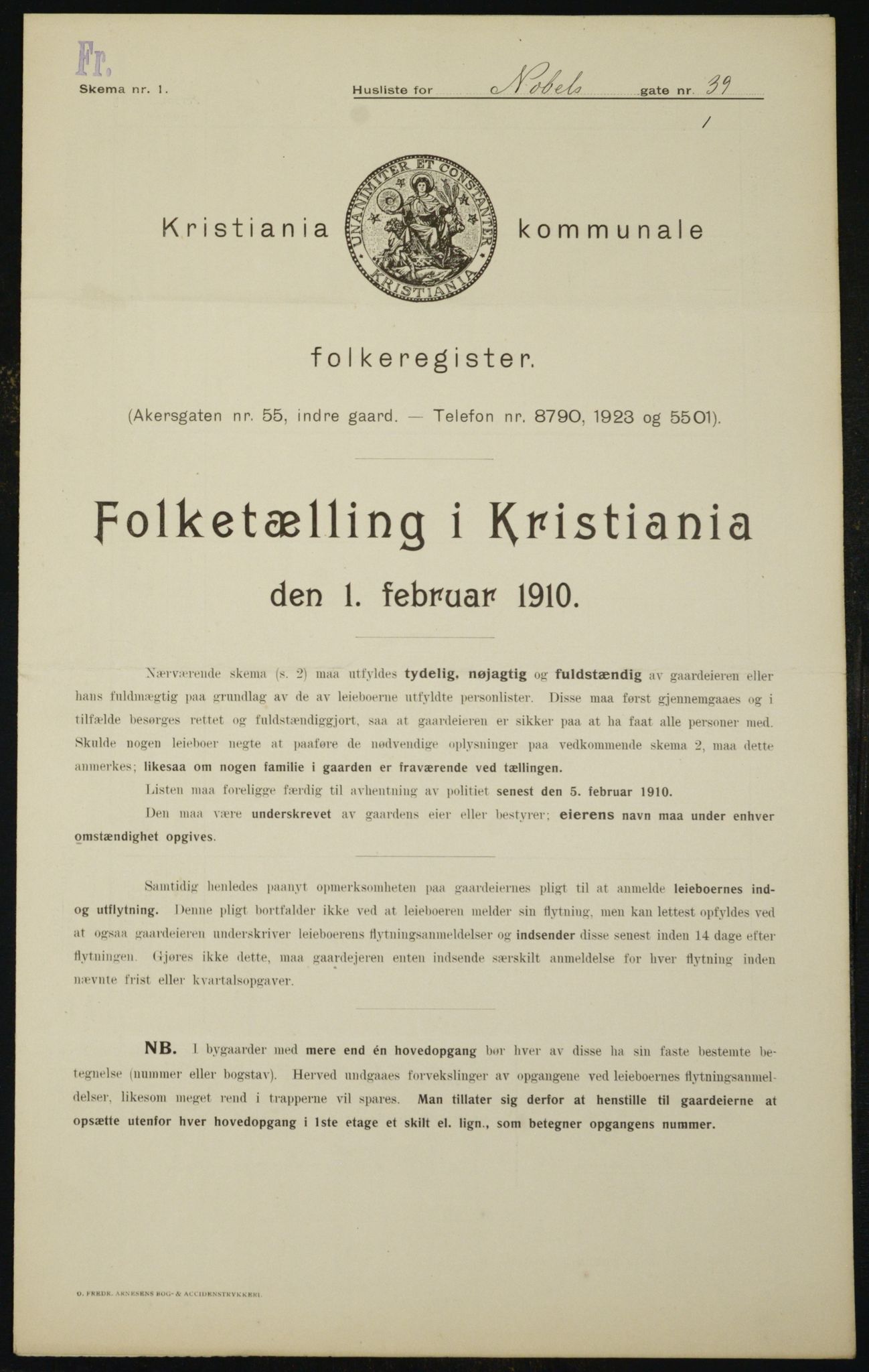 OBA, Kommunal folketelling 1.2.1910 for Kristiania, 1910, s. 68898