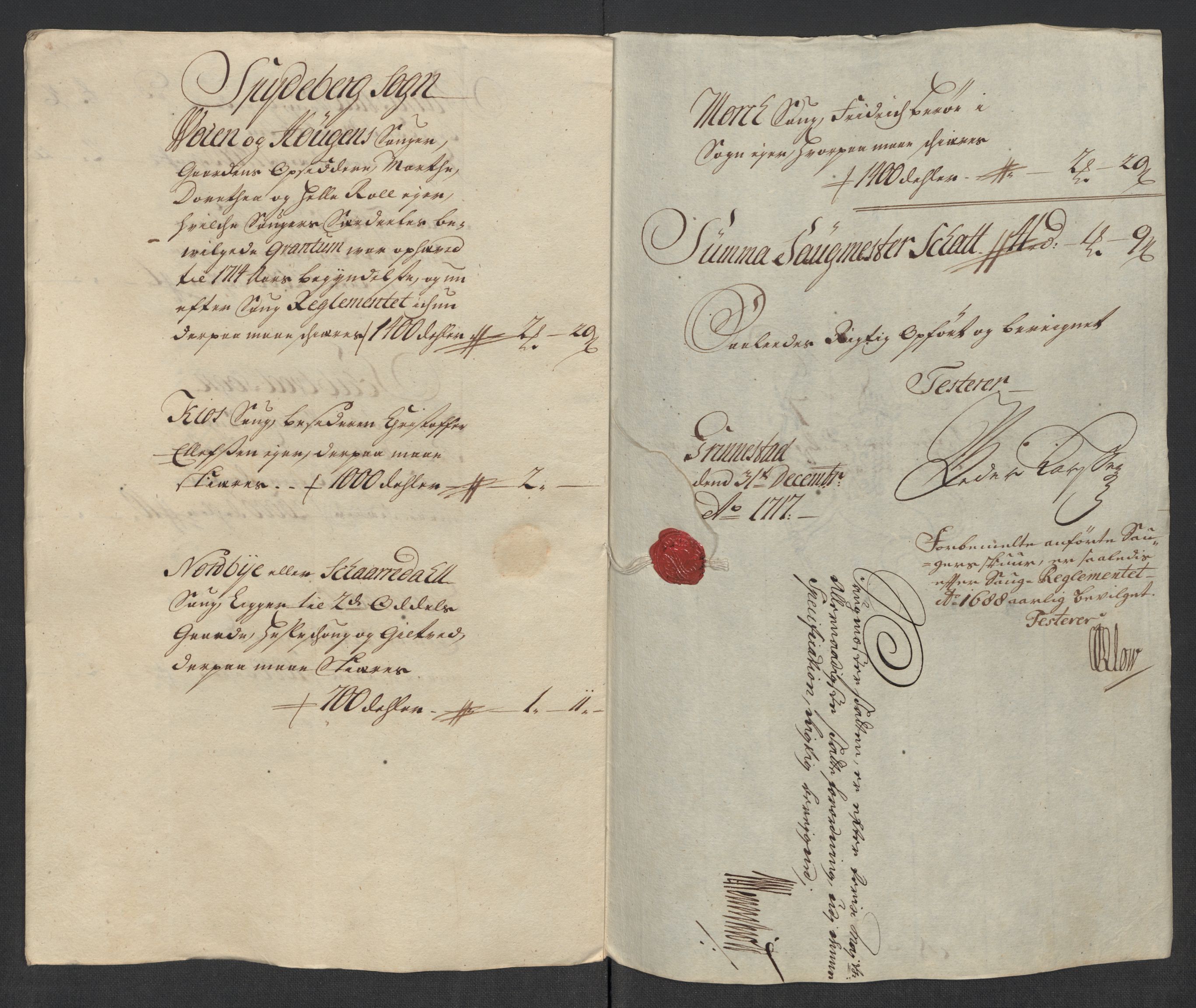 Rentekammeret inntil 1814, Reviderte regnskaper, Fogderegnskap, RA/EA-4092/R07/L0313: Fogderegnskap Rakkestad, Heggen og Frøland, 1717, s. 224