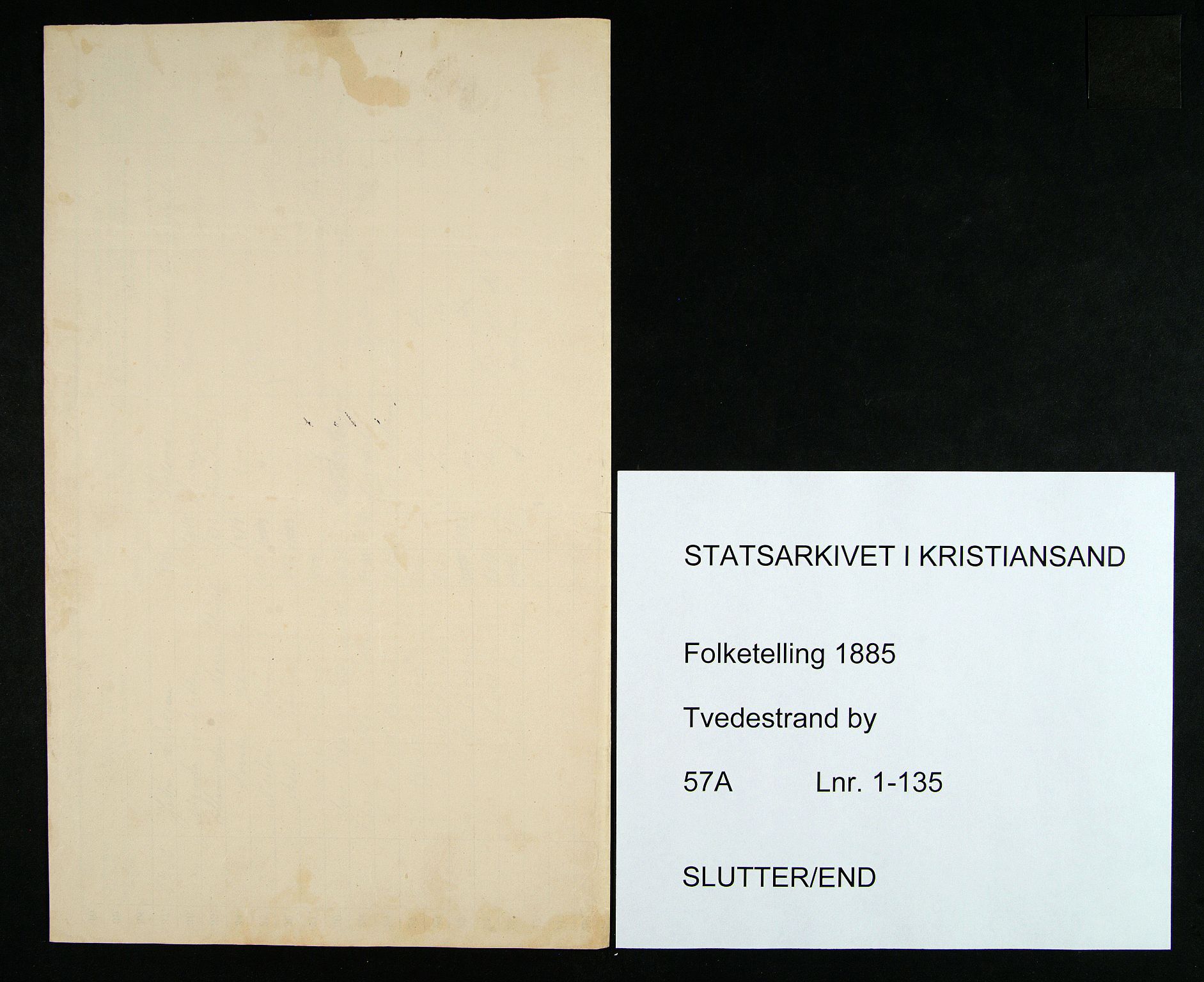 SAK, Folketelling 1885 for 0902 Tvedestrand ladested, 1885, s. 135