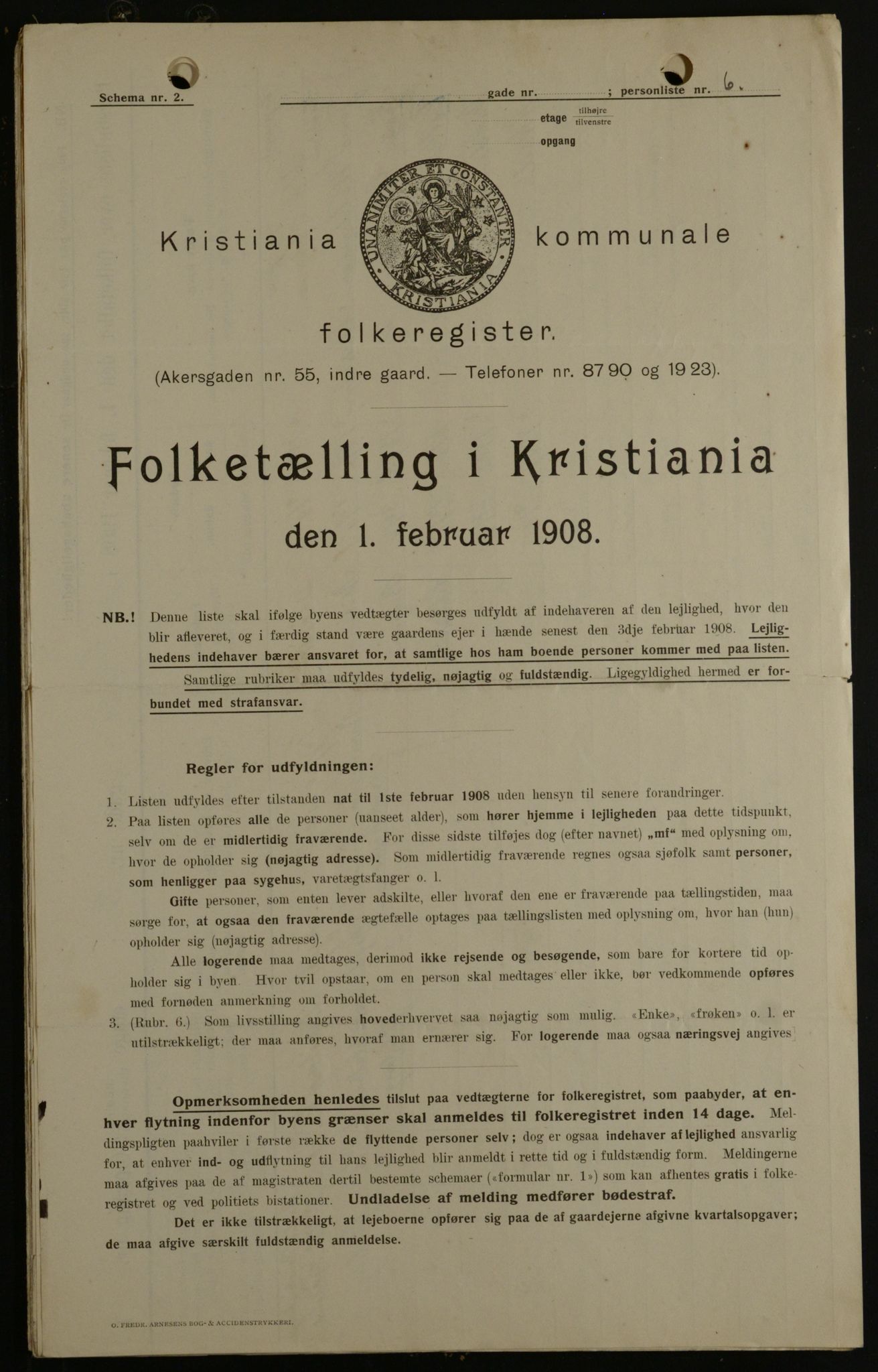 OBA, Kommunal folketelling 1.2.1908 for Kristiania kjøpstad, 1908, s. 79279