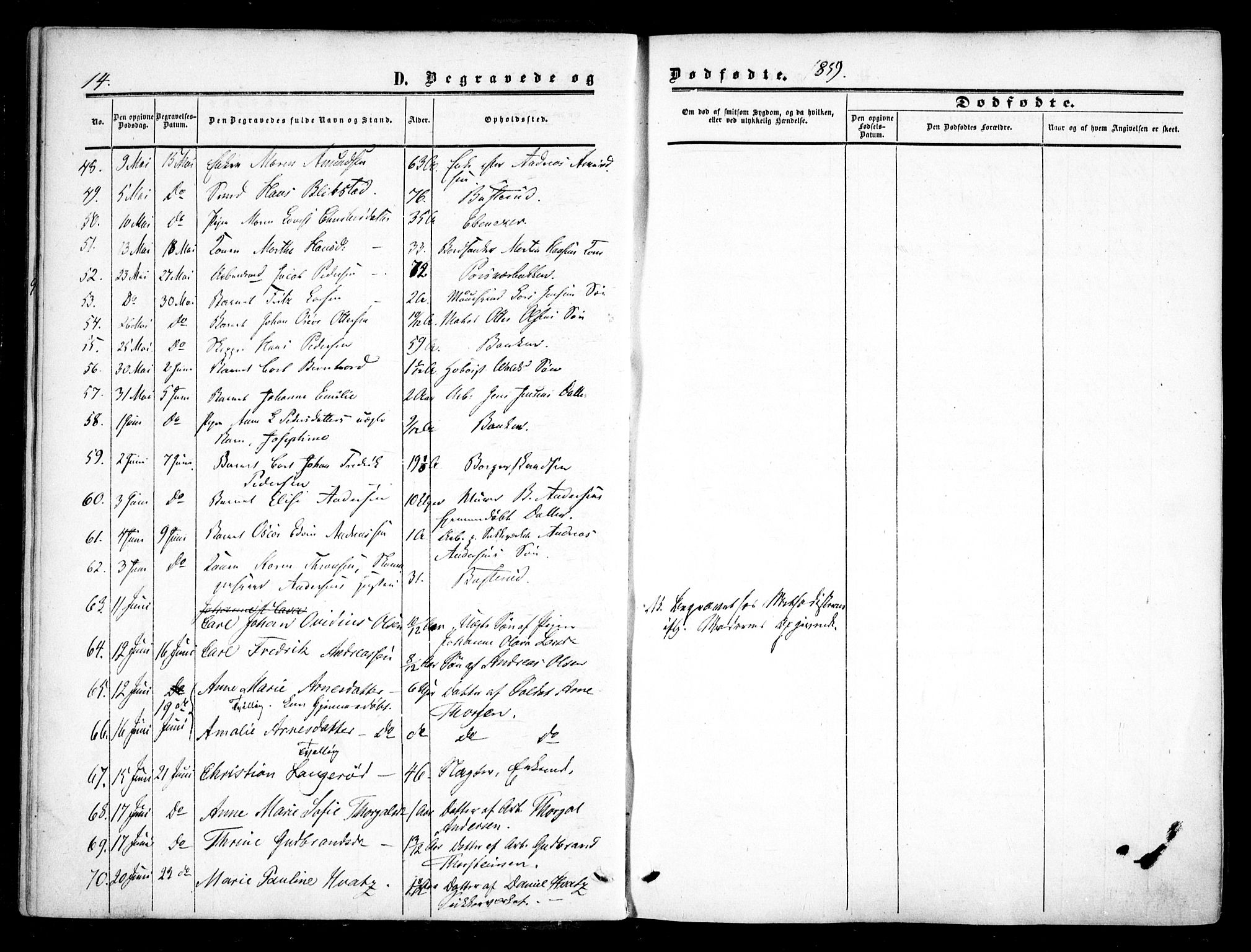 Halden prestekontor Kirkebøker, AV/SAO-A-10909/F/Fa/L0008: Ministerialbok nr. I 8, 1857-1865, s. 14