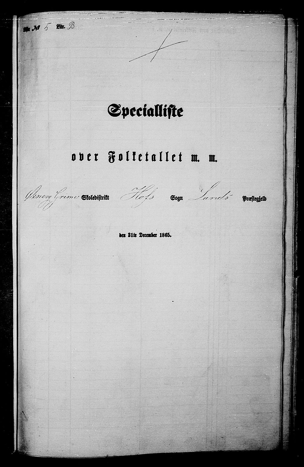 RA, Folketelling 1865 for 0536P Land prestegjeld, 1865, s. 387