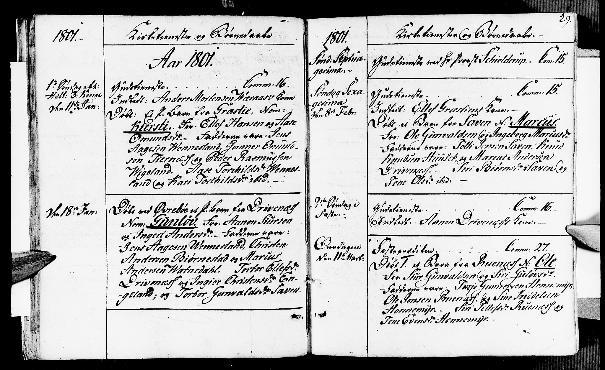 Vennesla sokneprestkontor, SAK/1111-0045/Fa/Fab/L0002: Ministerialbok nr. A 2, 1794-1834, s. 29