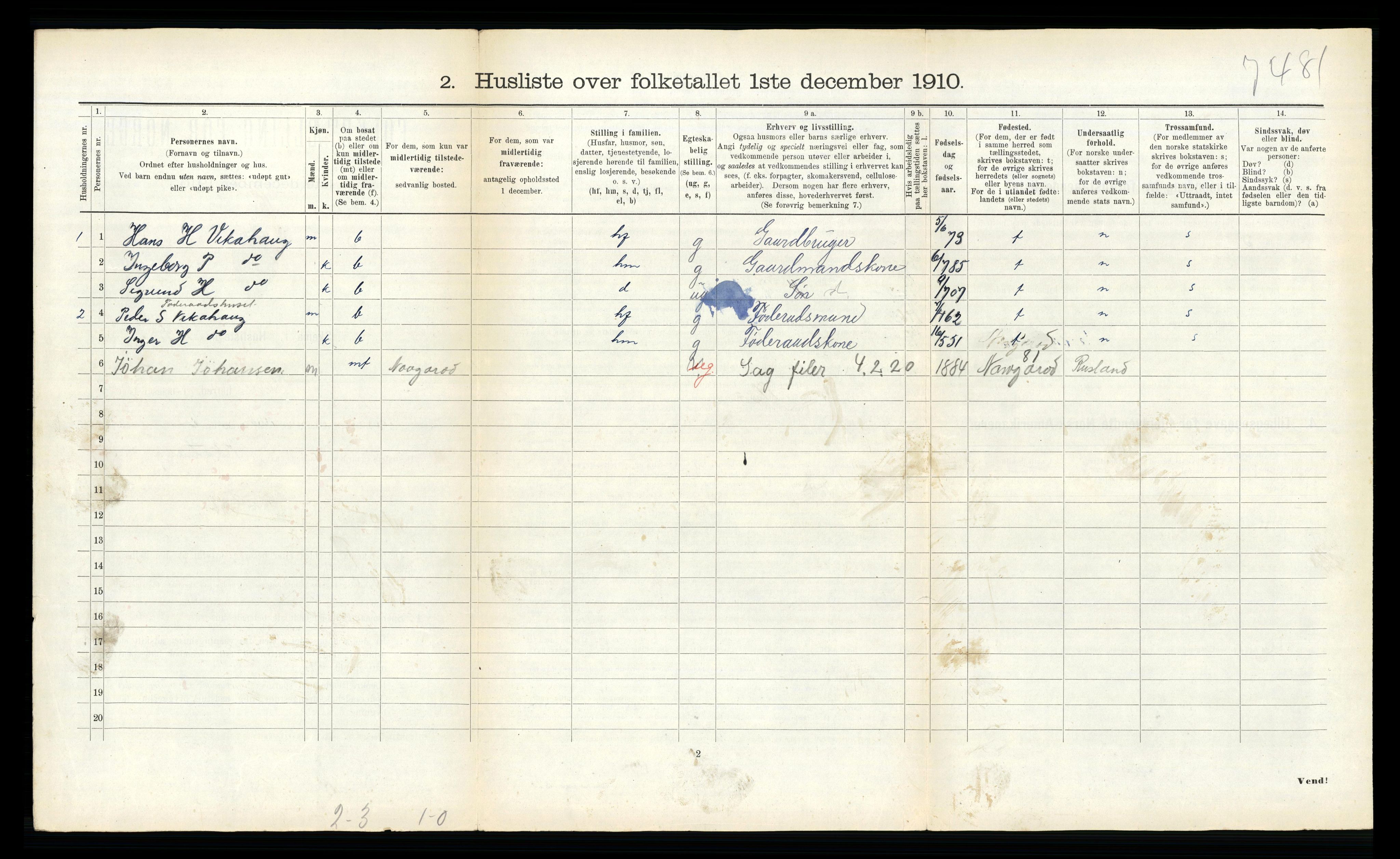 RA, Folketelling 1910 for 1634 Oppdal herred, 1910, s. 348