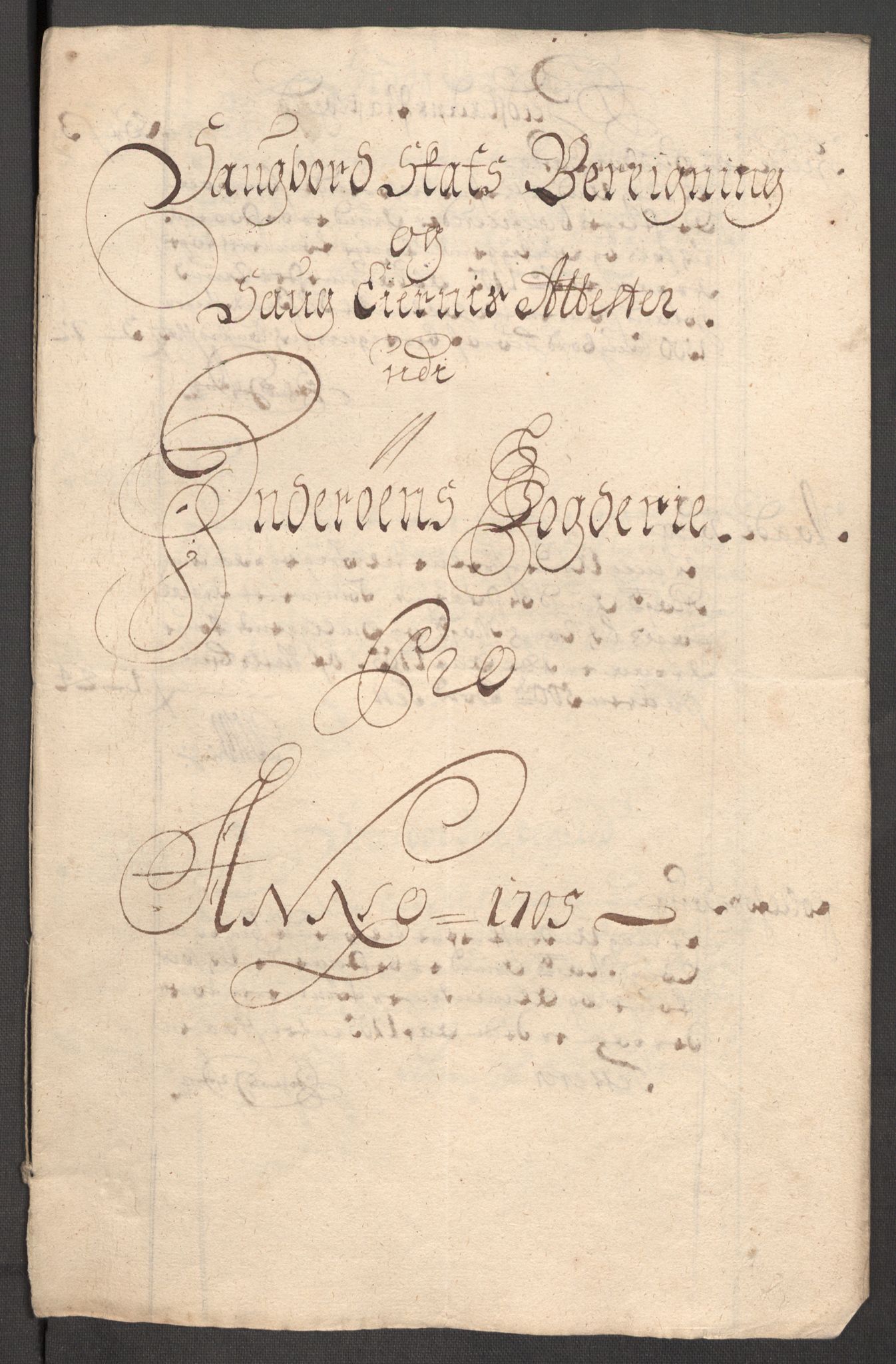 Rentekammeret inntil 1814, Reviderte regnskaper, Fogderegnskap, RA/EA-4092/R63/L4314: Fogderegnskap Inderøy, 1705, s. 124