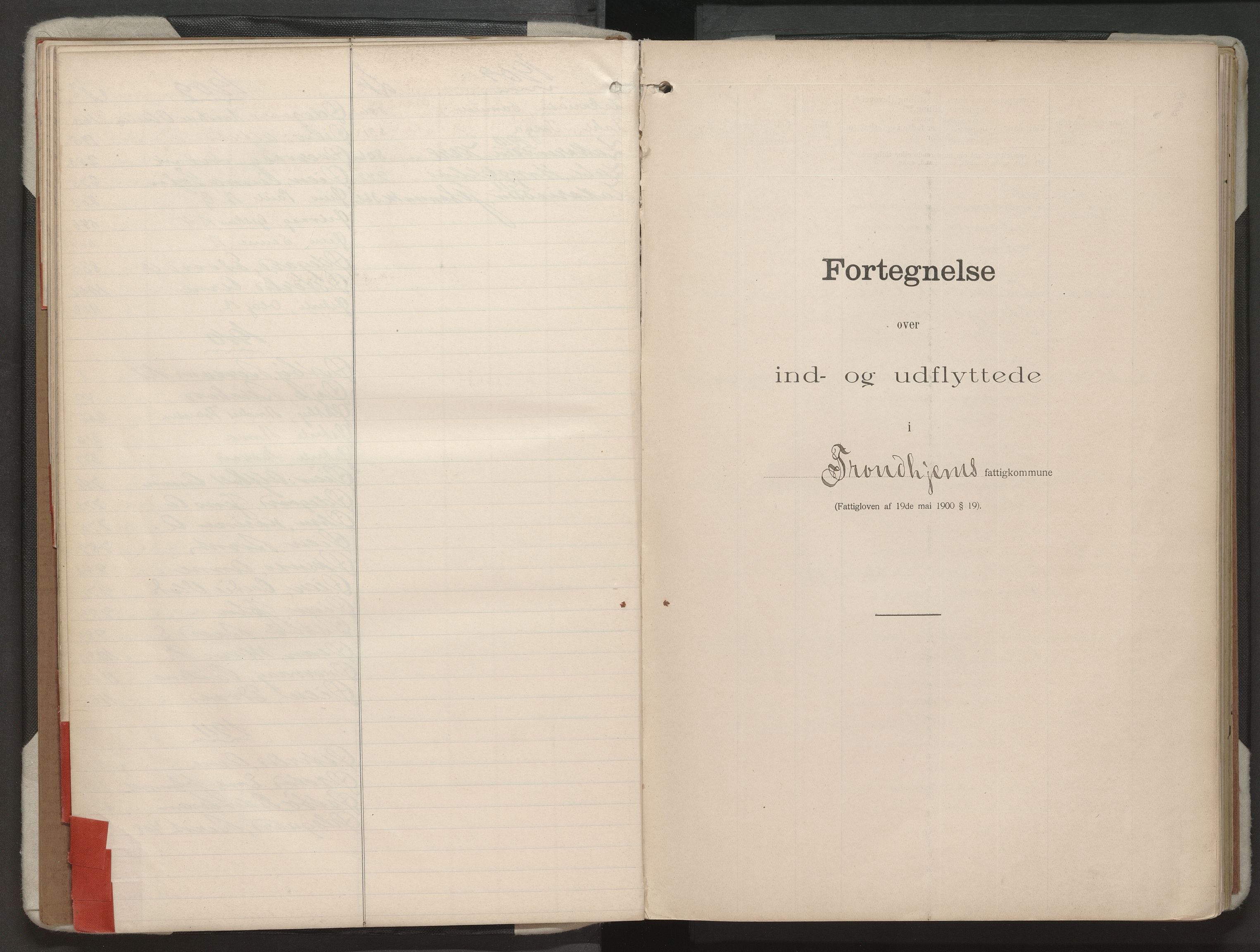 Trondheim folkeregister, AV/SAT-A-1608/1/F/Fa/L0005: Inn- og utflyttede, 1909-1911