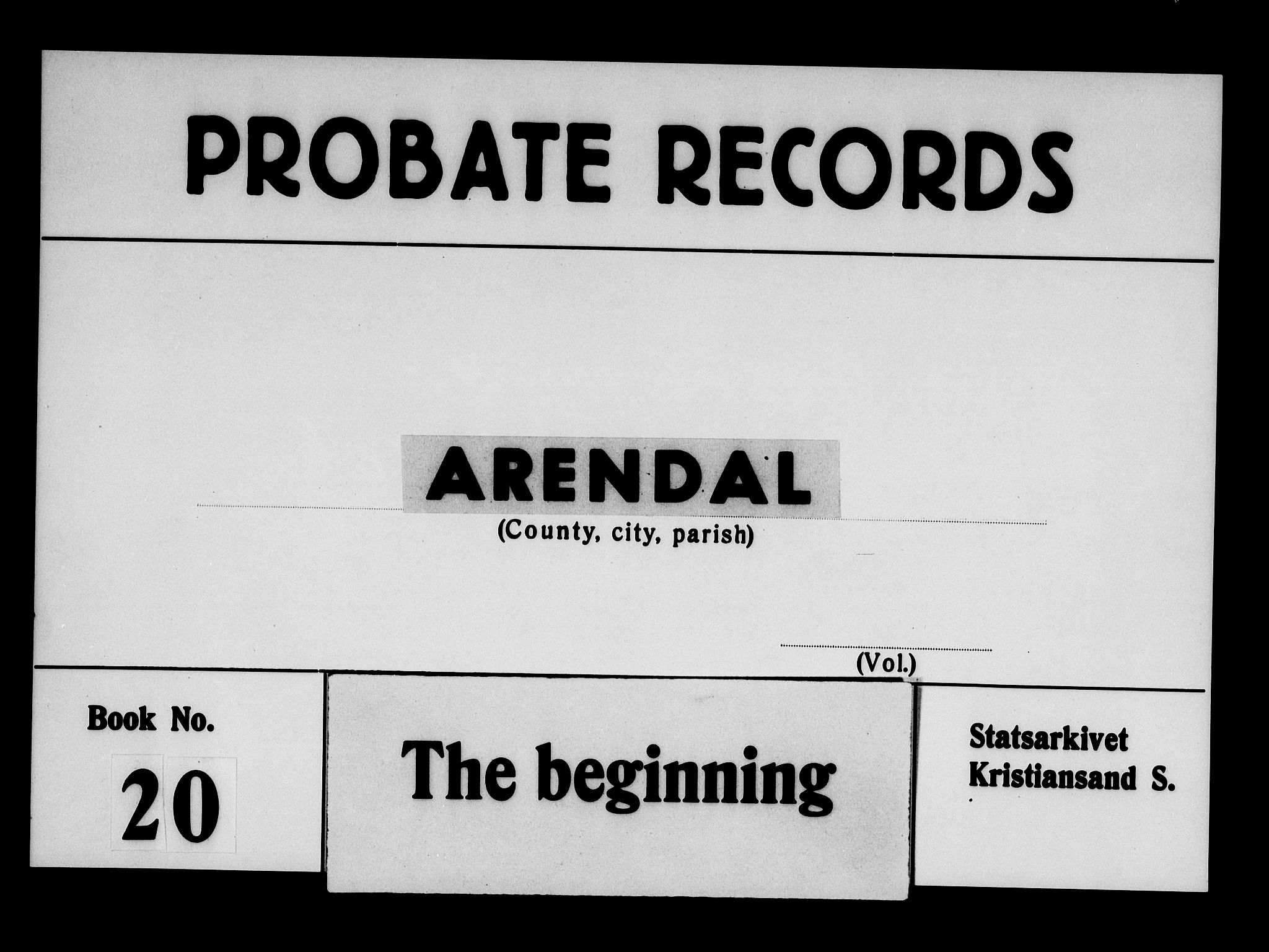 Arendal byfogd, SAK/1222-0001/H/Hc/L0022: Skifteregistrerings- og behandlingsprotokoll nr. 20, 1862-1871