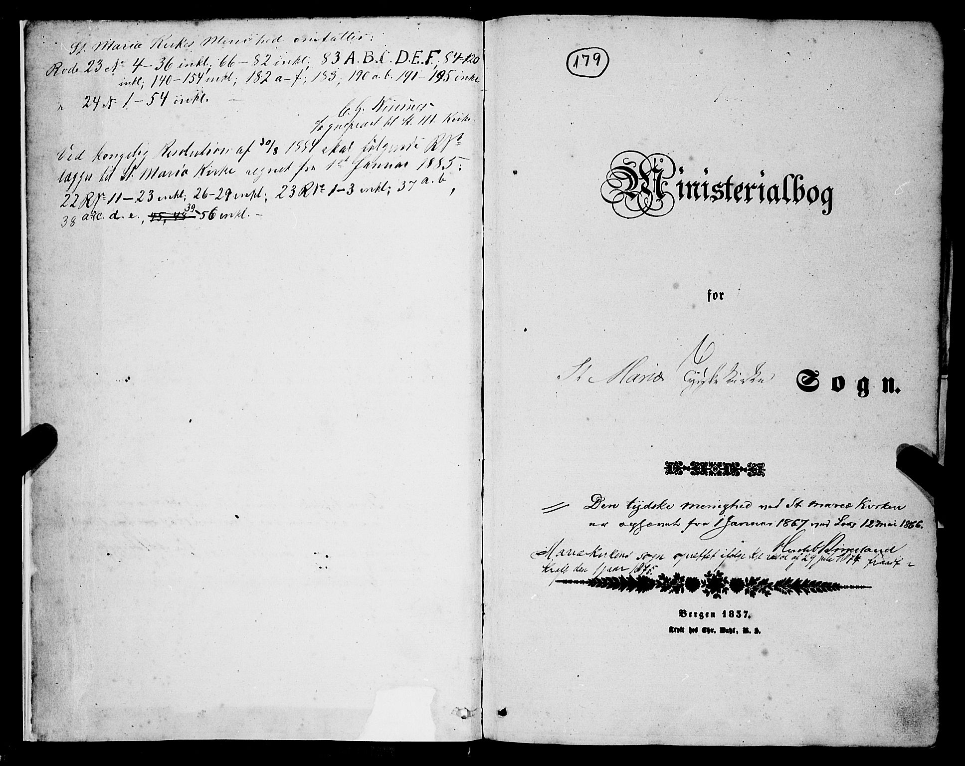 Mariakirken Sokneprestembete, AV/SAB-A-76901/H/Haa/L0006: Ministerialbok nr. A 6, 1846-1877