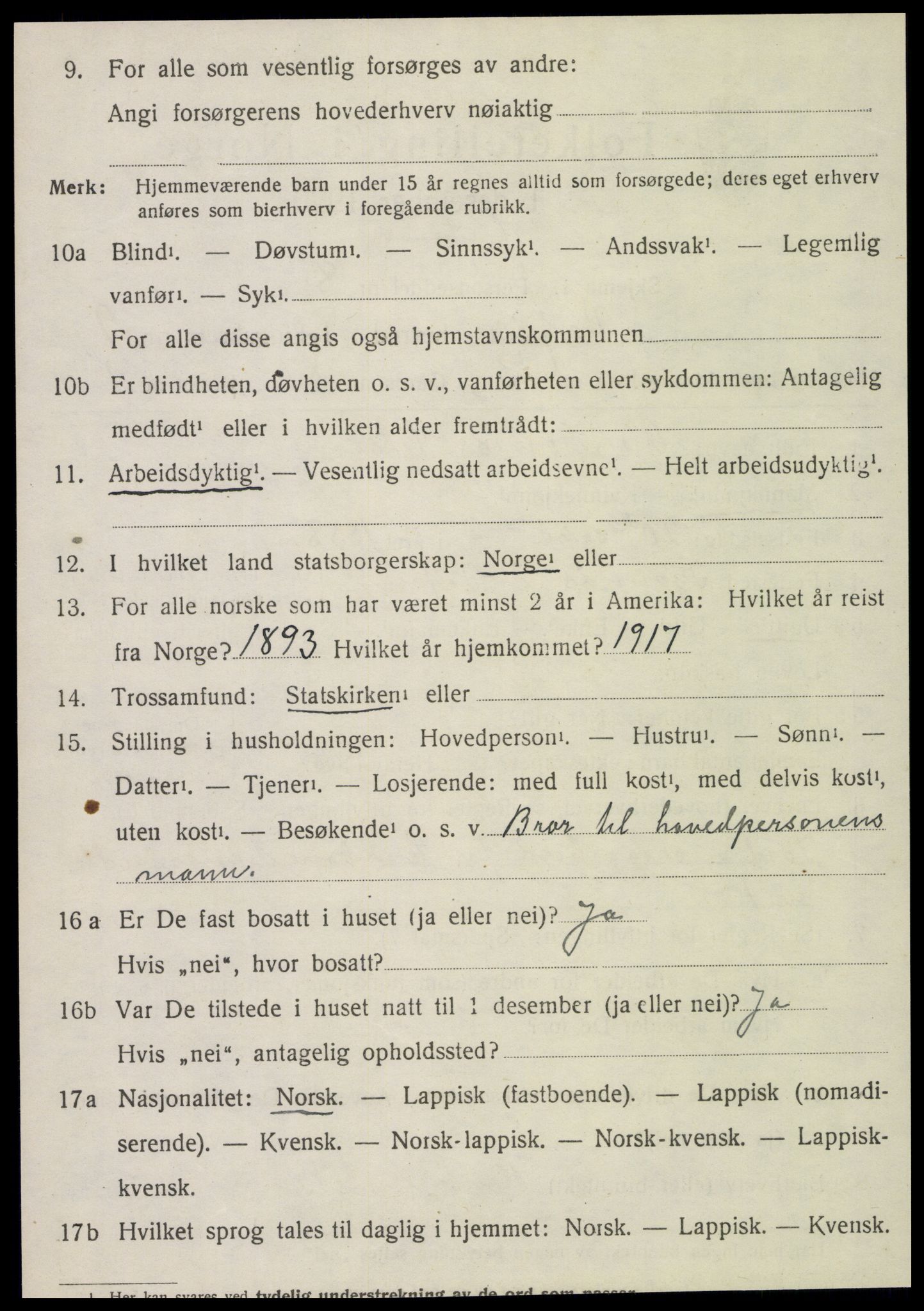 SAT, Folketelling 1920 for 1824 Vefsn herred, 1920, s. 5838