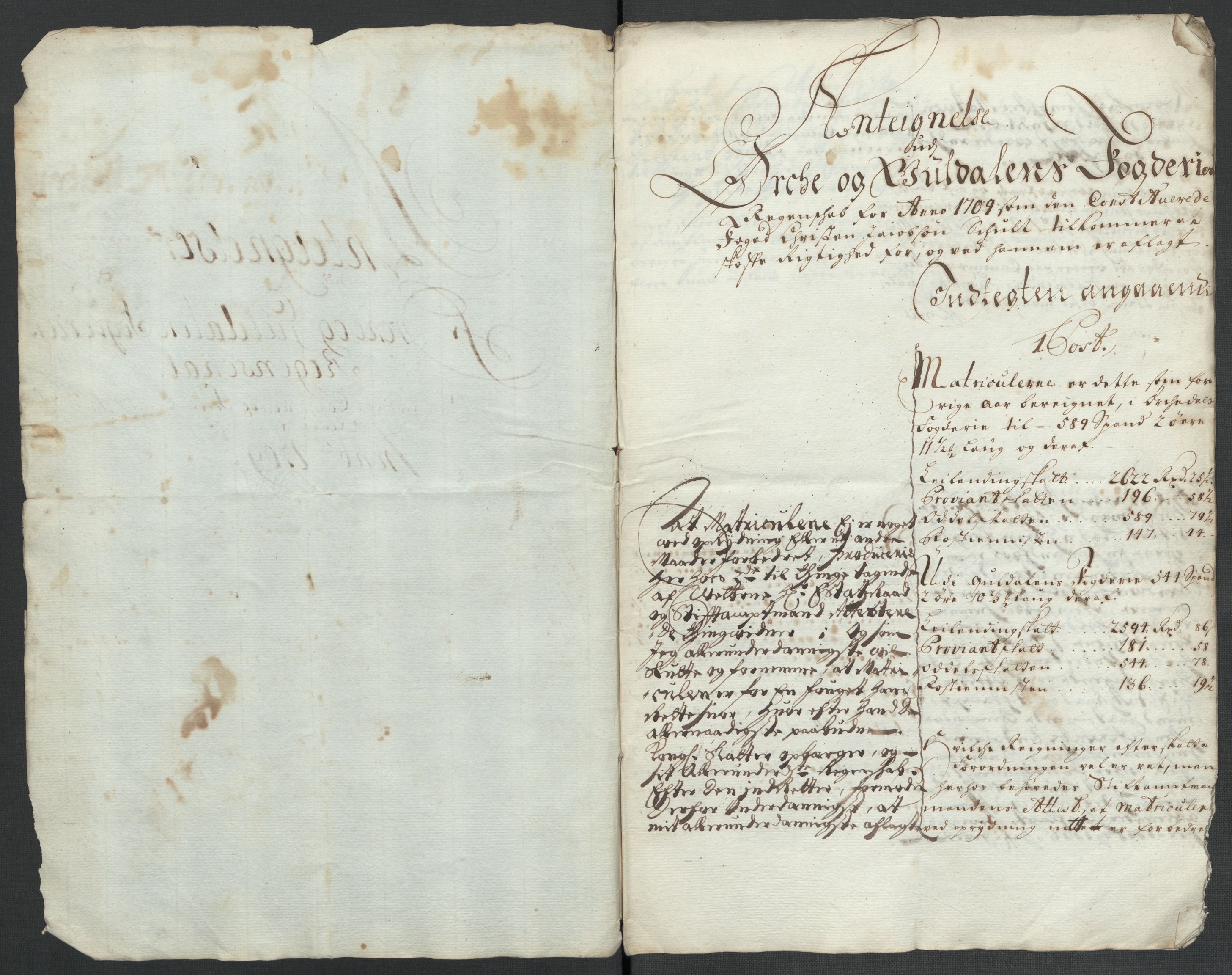 Rentekammeret inntil 1814, Reviderte regnskaper, Fogderegnskap, RA/EA-4092/R60/L3959: Fogderegnskap Orkdal og Gauldal, 1709, s. 410