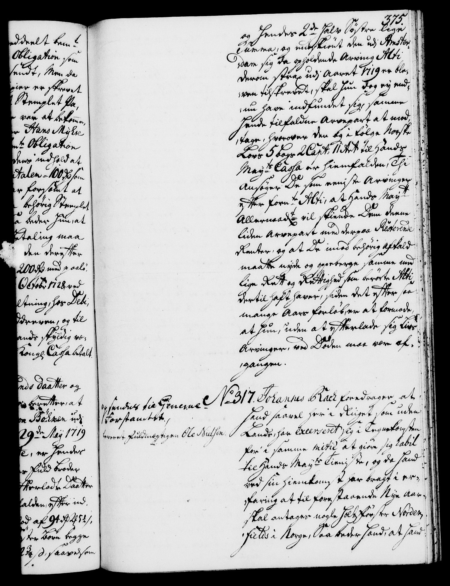 Rentekammeret, Kammerkanselliet, RA/EA-3111/G/Gh/Gha/L0024: Norsk ekstraktmemorialprotokoll (merket RK 53.69), 1742-1743, s. 375