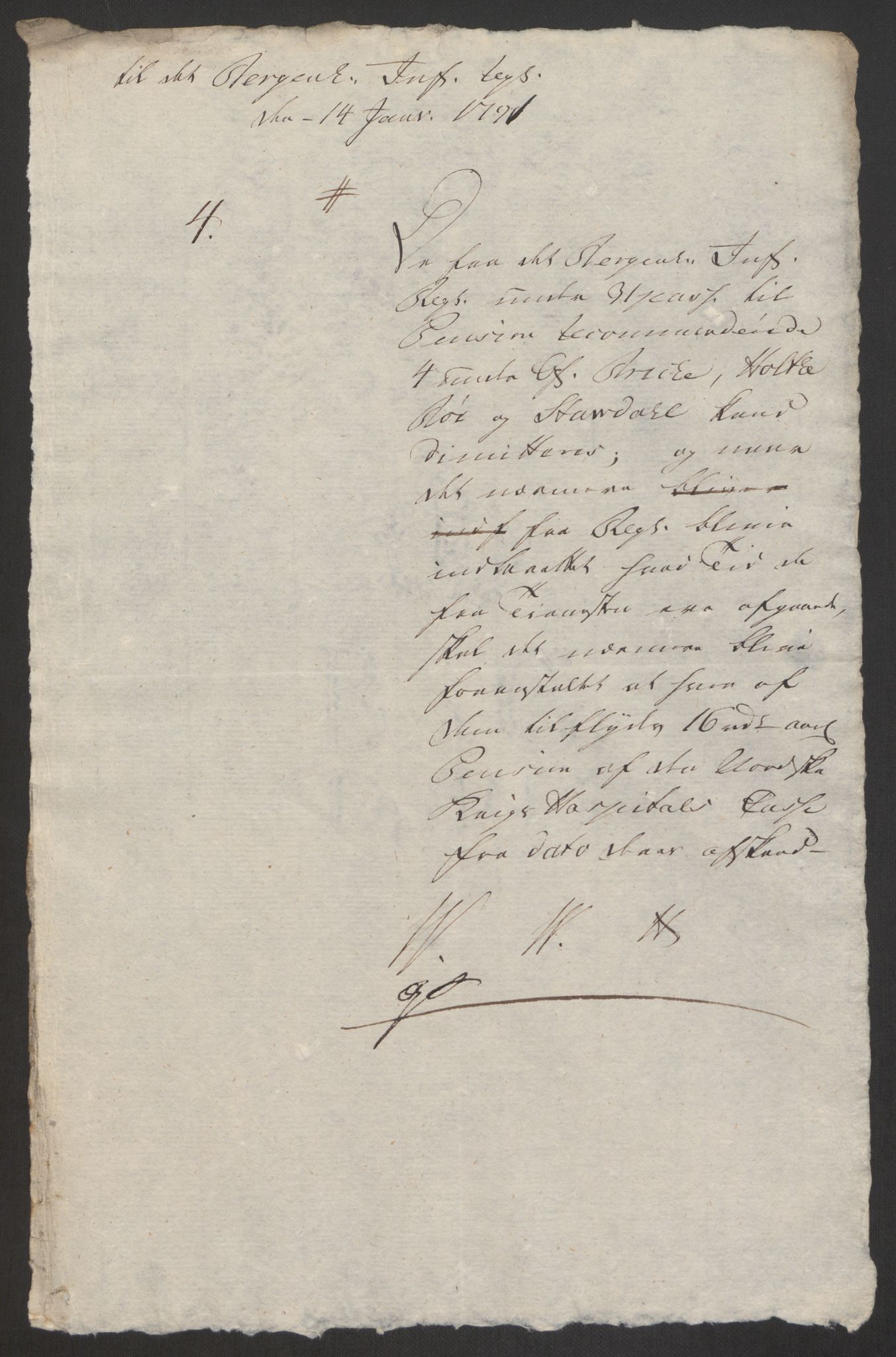 Forsvaret, Den norske kvesthuskasse/krigshospitalkasse, AV/RA-RAFA-1887/F/Fa/L0008: Konsepter, 1790-1793, s. 348