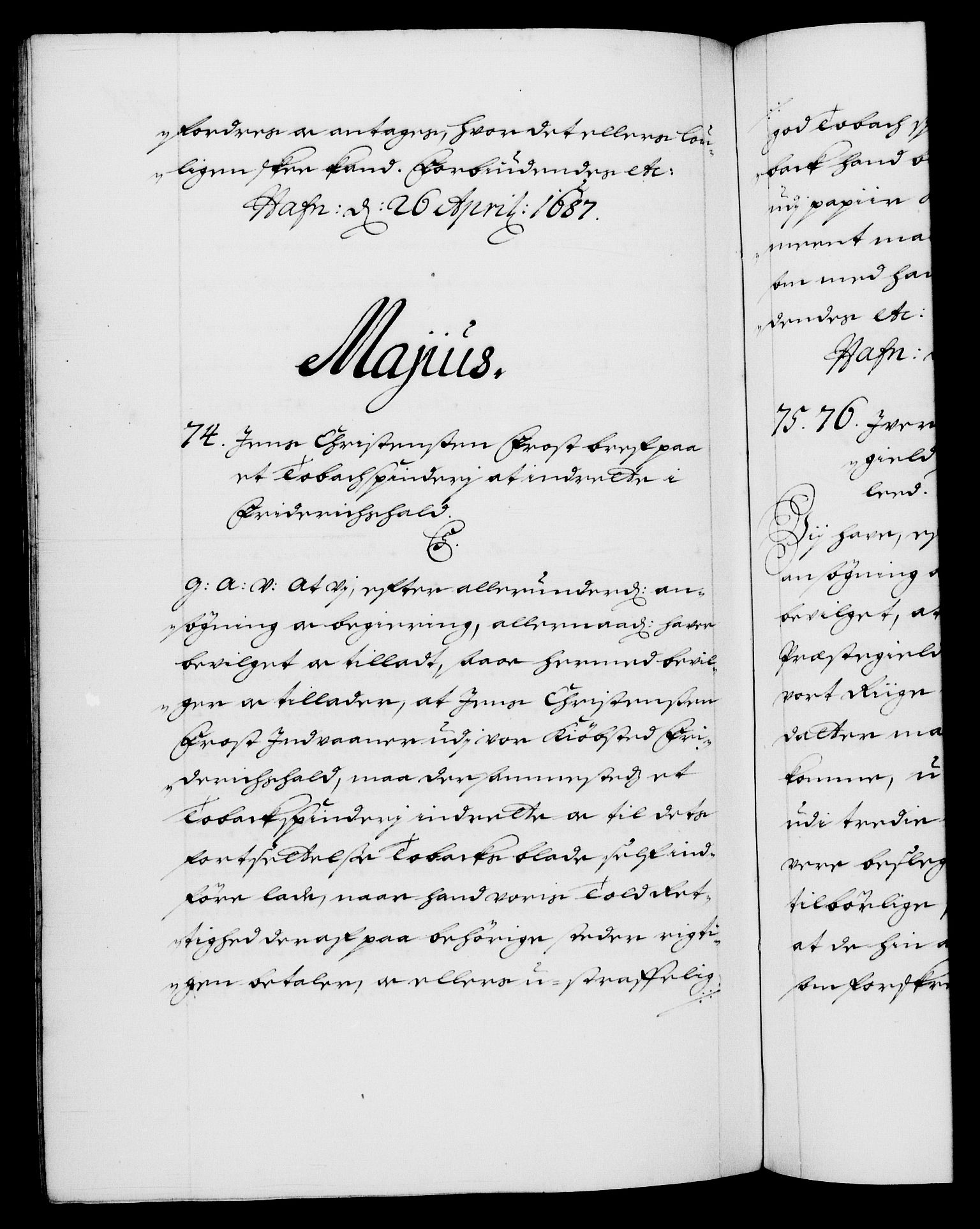 Danske Kanselli 1572-1799, RA/EA-3023/F/Fc/Fca/Fcaa/L0014: Norske registre (mikrofilm), 1685-1687, s. 478b