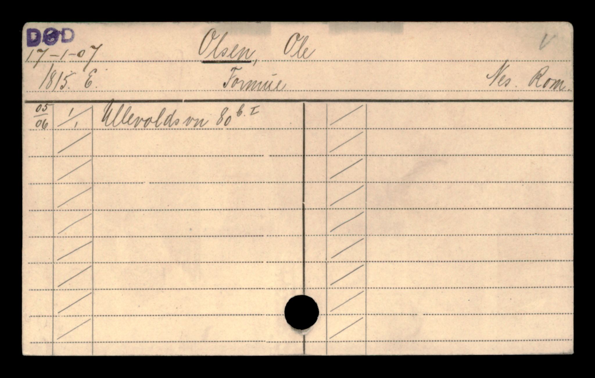 Oslo folkeregister, Registerkort, SAO/A-11715/D/Da/L0073: Menn: Olsen Ole - Olsen Tøger, 1906-1919