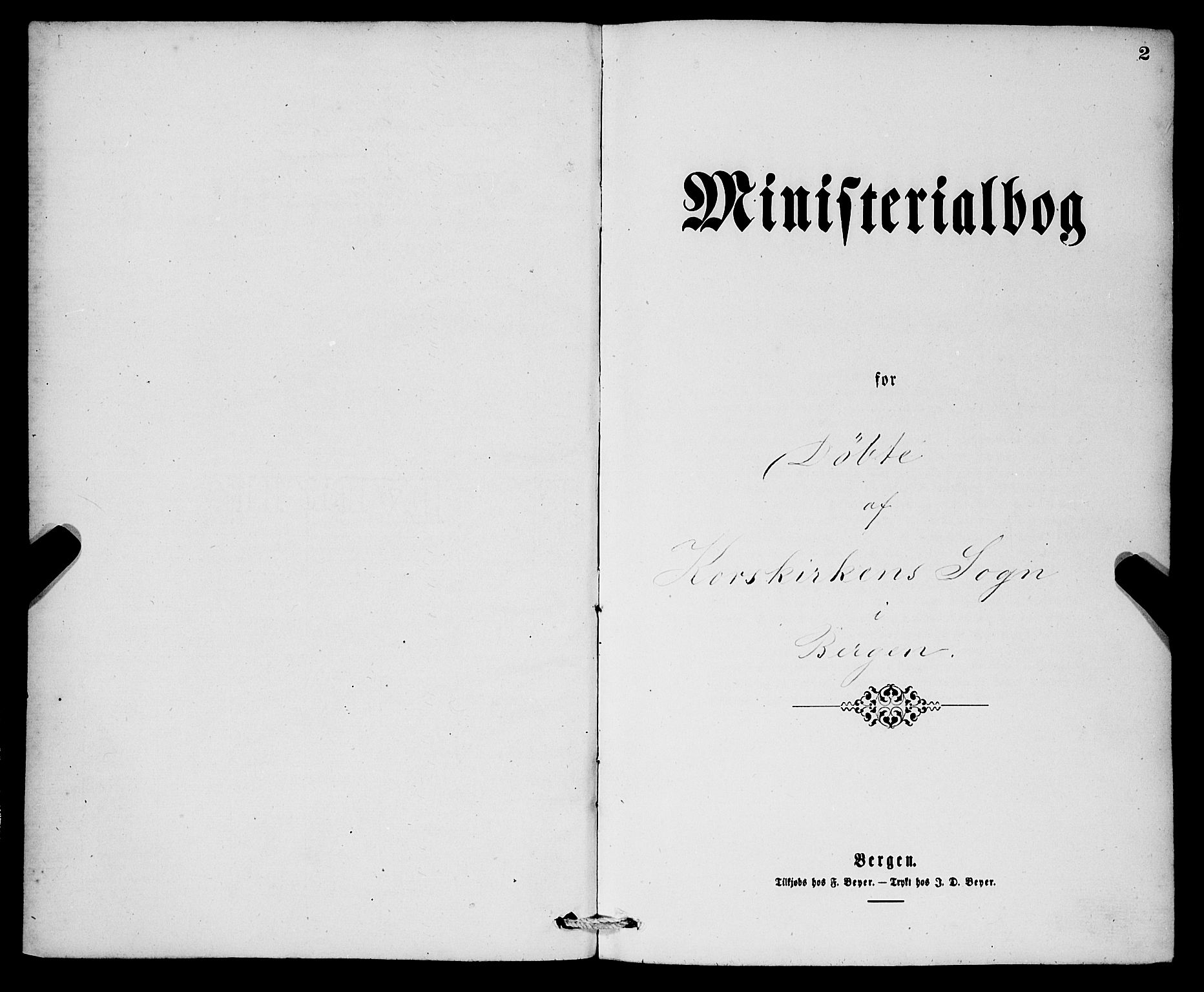 Korskirken sokneprestembete, AV/SAB-A-76101/H/Hab: Klokkerbok nr. B 6, 1869-1874, s. 2