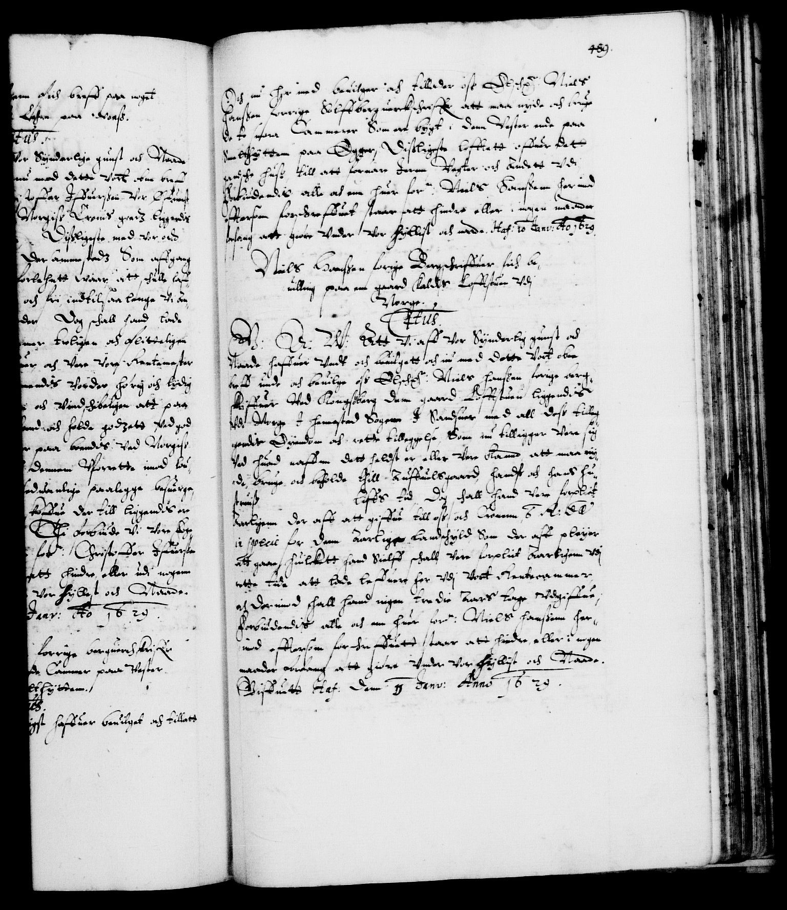 Danske Kanselli 1572-1799, RA/EA-3023/F/Fc/Fca/Fcaa/L0004: Norske registre (mikrofilm), 1617-1630, s. 489a