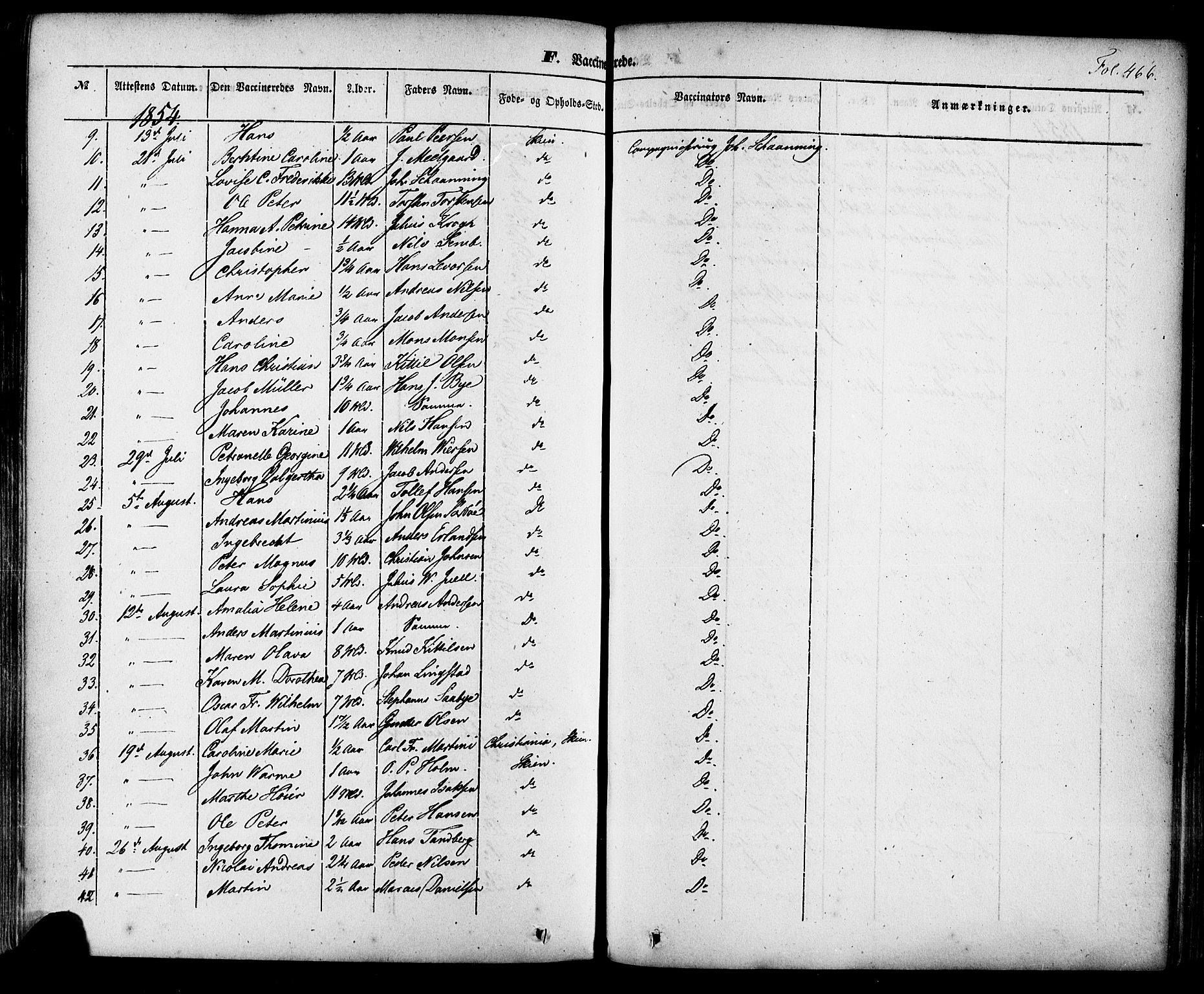 Skien kirkebøker, AV/SAKO-A-302/F/Fa/L0006a: Ministerialbok nr. 6A, 1843-1856, s. 466
