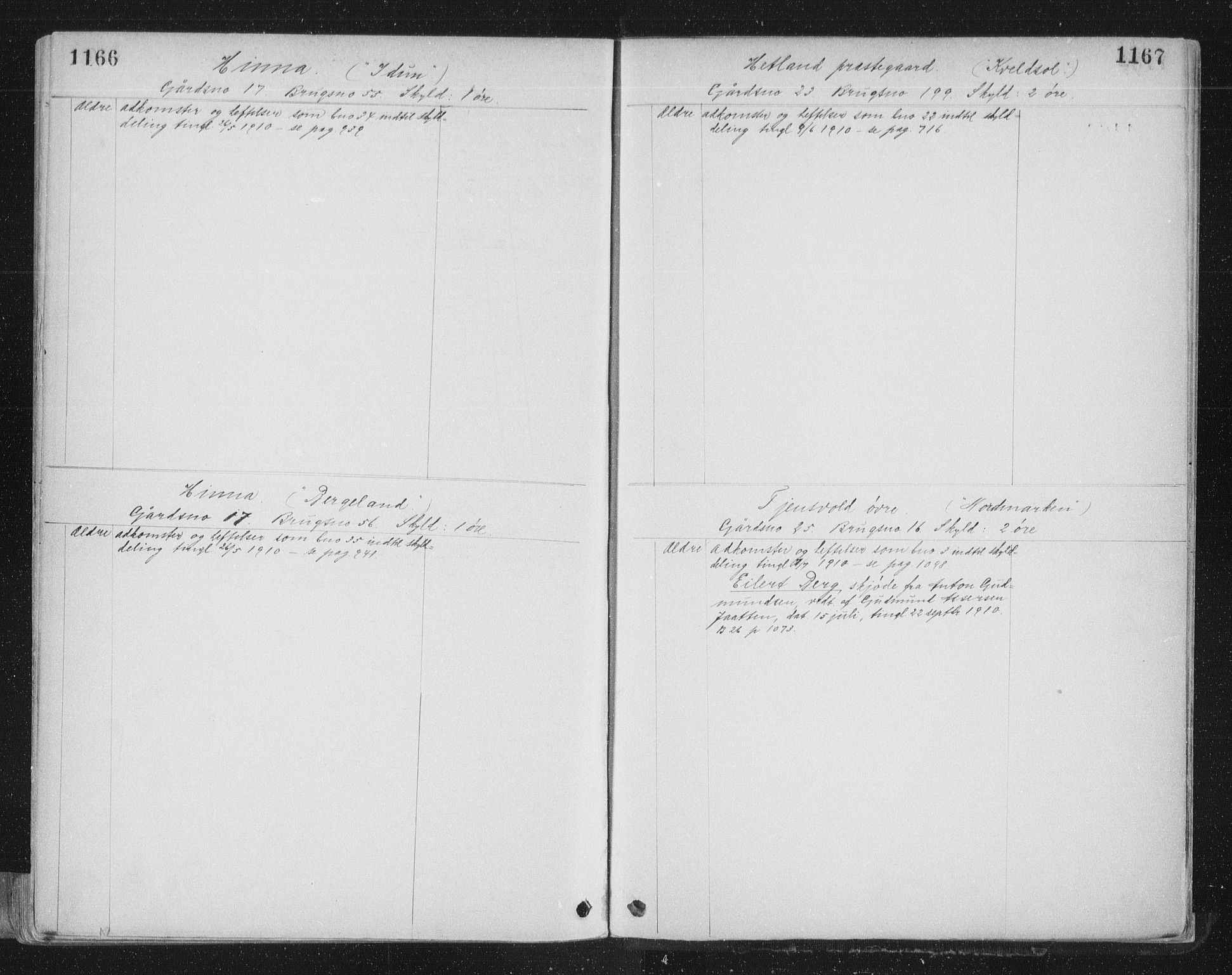 Jæren sorenskriveri, SAST/A-100310/01/4/41/41ABB/L0001: Panteregister nr. 41 ABB1, 1898, s. 1166-1167