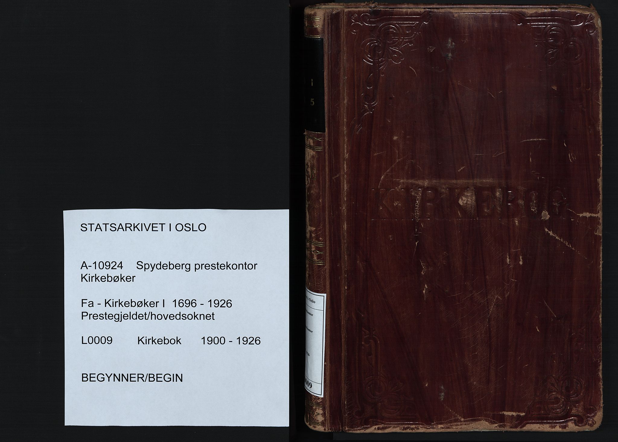 Spydeberg prestekontor Kirkebøker, SAO/A-10924/F/Fa/L0009: Ministerialbok nr. I 9, 1900-1926