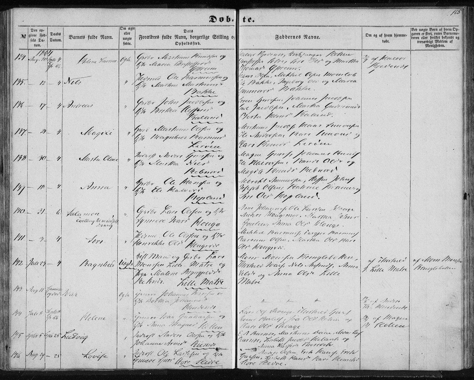 Lindås Sokneprestembete, SAB/A-76701/H/Haa: Ministerialbok nr. A 11, 1854-1869, s. 165