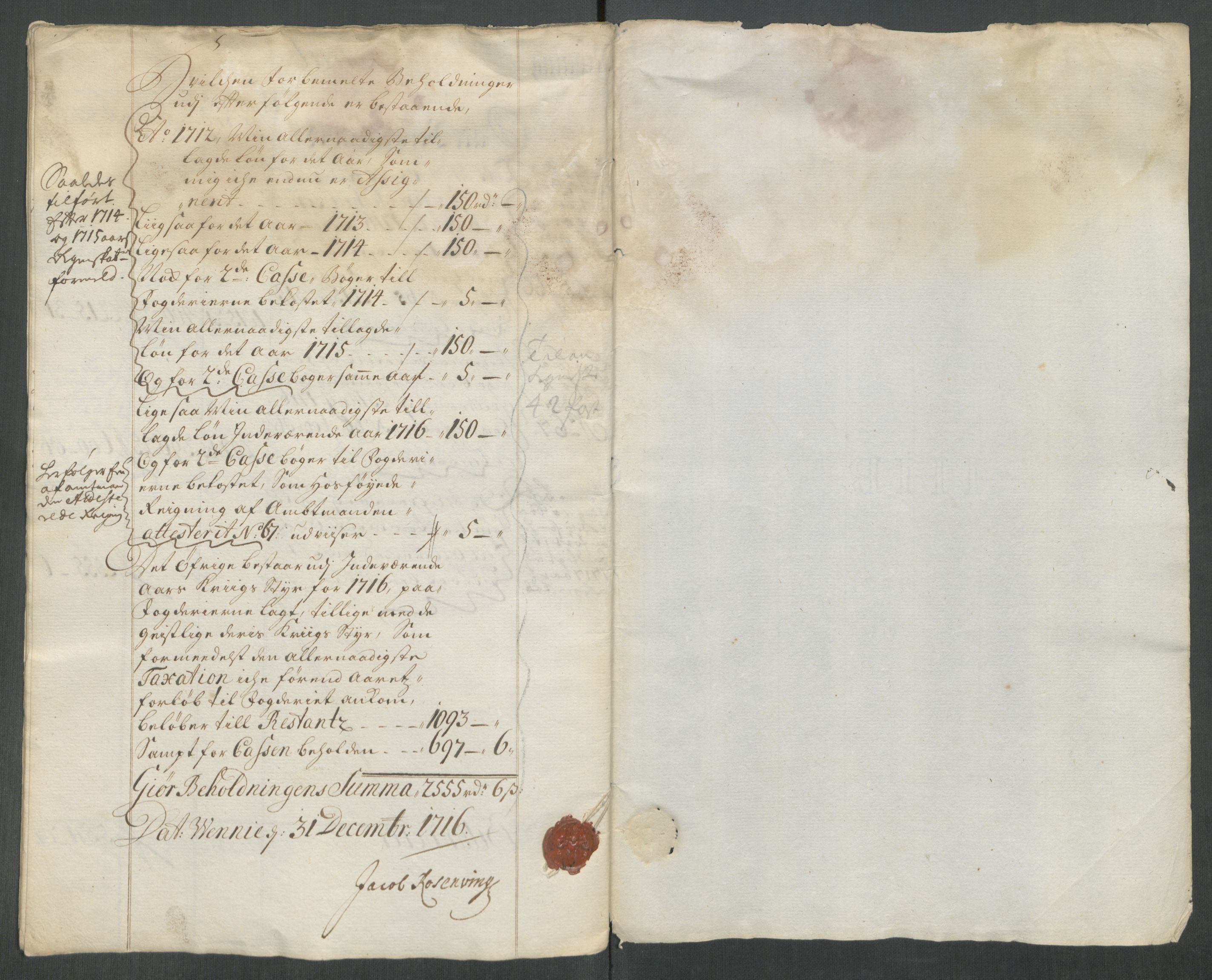 Rentekammeret inntil 1814, Reviderte regnskaper, Fogderegnskap, AV/RA-EA-4092/R67/L4682: Fogderegnskap Vesterålen, Andenes og Lofoten, 1716, s. 14