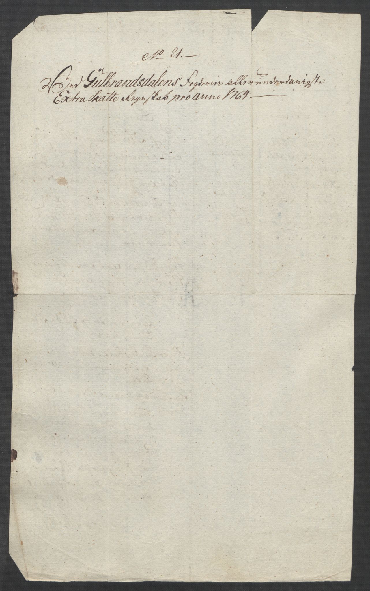 Rentekammeret inntil 1814, Reviderte regnskaper, Fogderegnskap, RA/EA-4092/R17/L1266: Ekstraskatten Gudbrandsdal, 1762-1766, s. 364