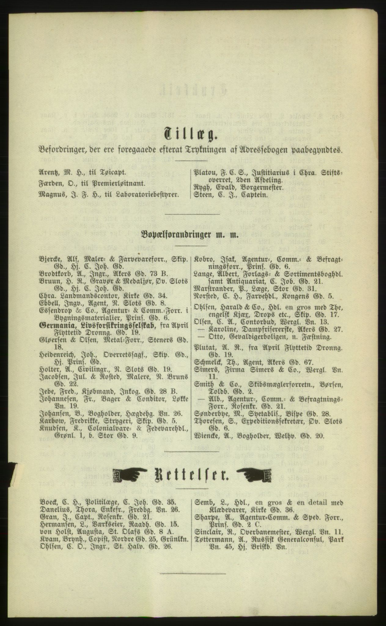 Kristiania/Oslo adressebok, PUBL/-, 1880