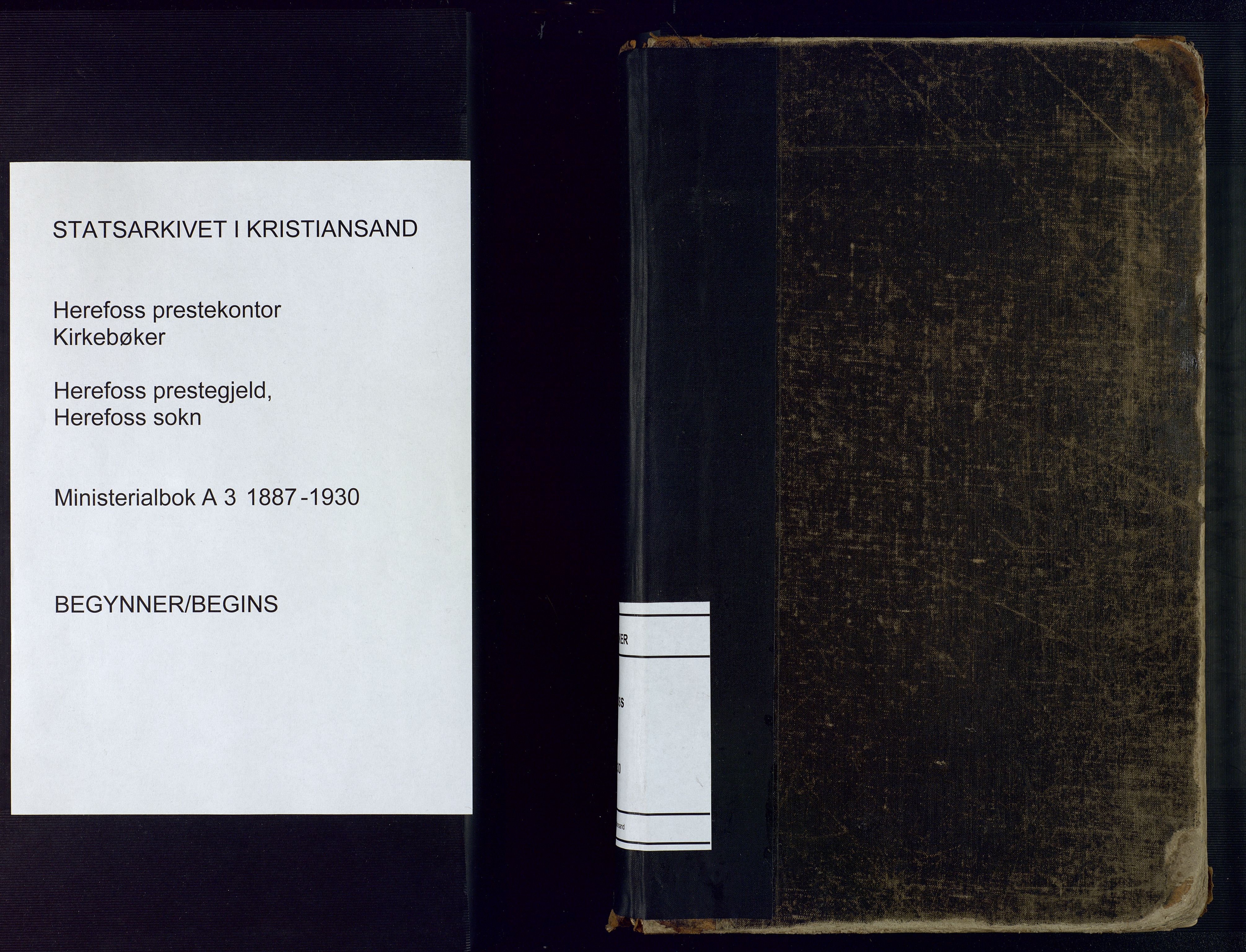 Herefoss sokneprestkontor, AV/SAK-1111-0019/F/Fa/Faa/L0003: Ministerialbok nr. A 3, 1887-1930