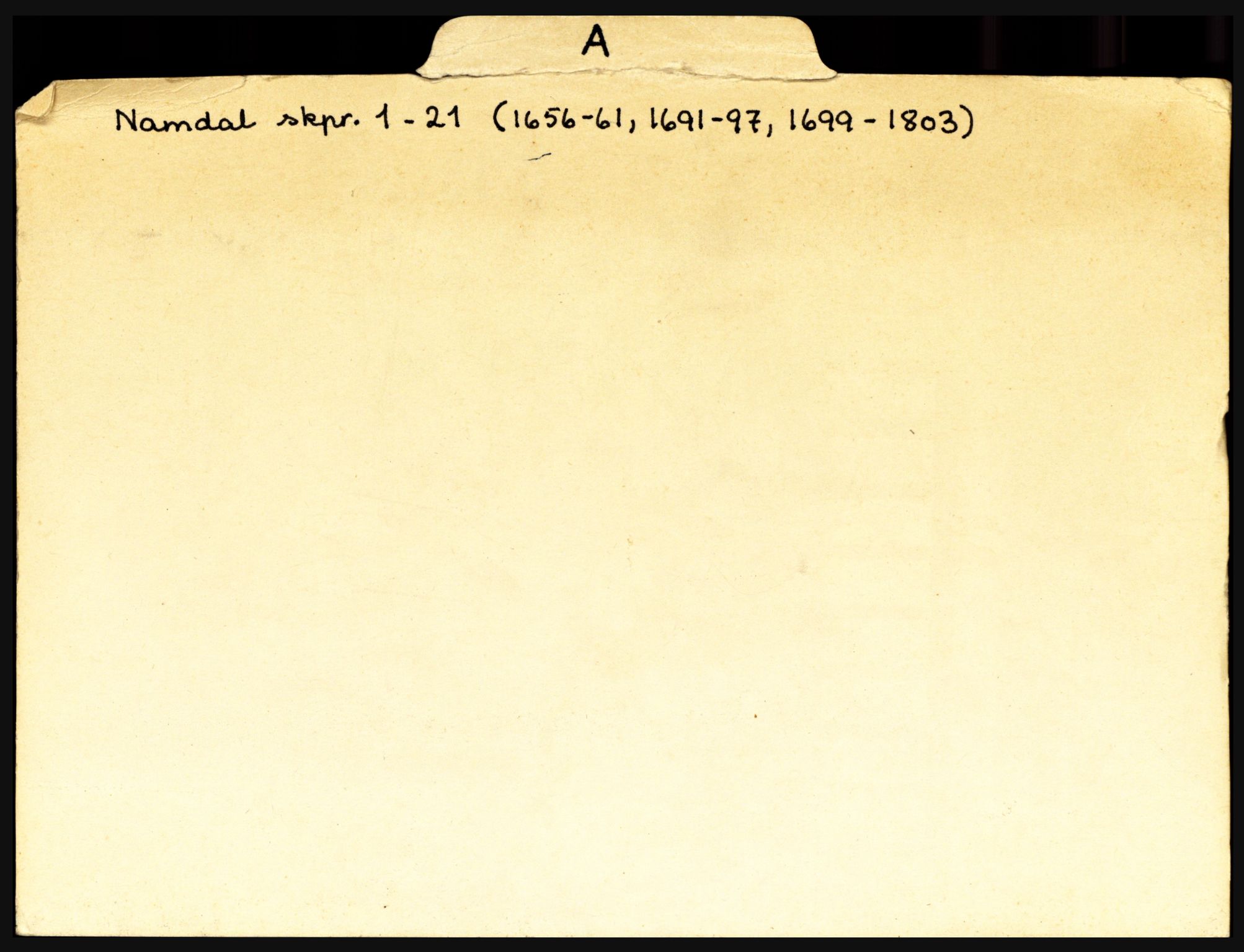 Namdal sorenskriveri, SAT/A-4133/1/3, 1656-1803, s. 1