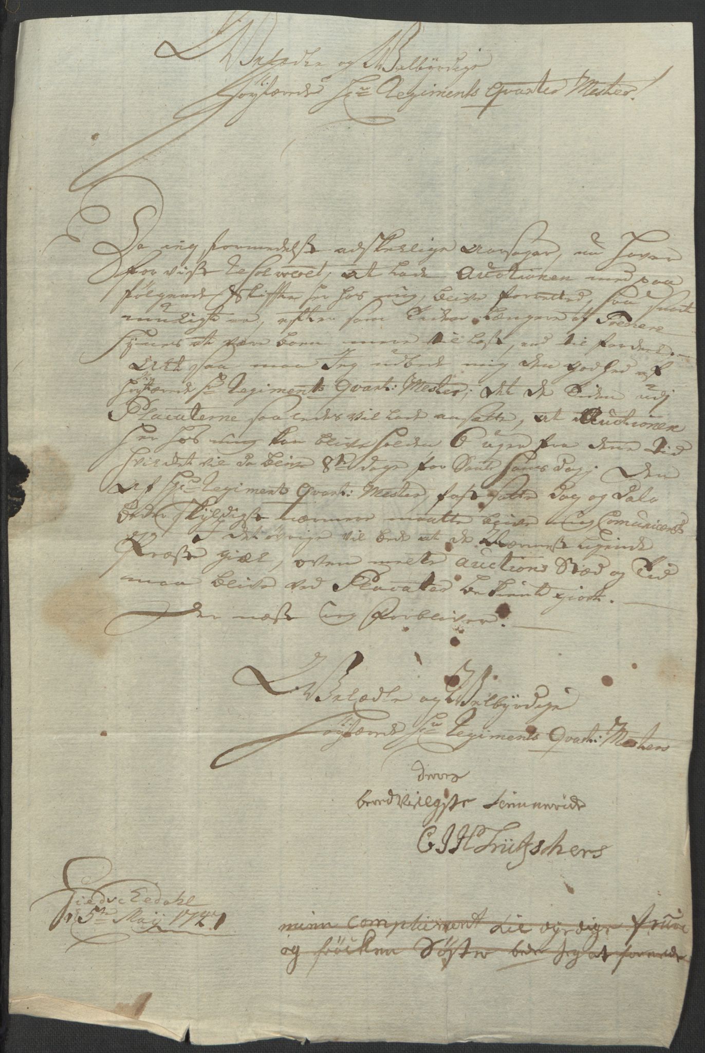 Forsvaret, Generalauditøren, RA/RAFA-1772/F/Fj/Fja/L0036: --, 1731-1822, s. 437