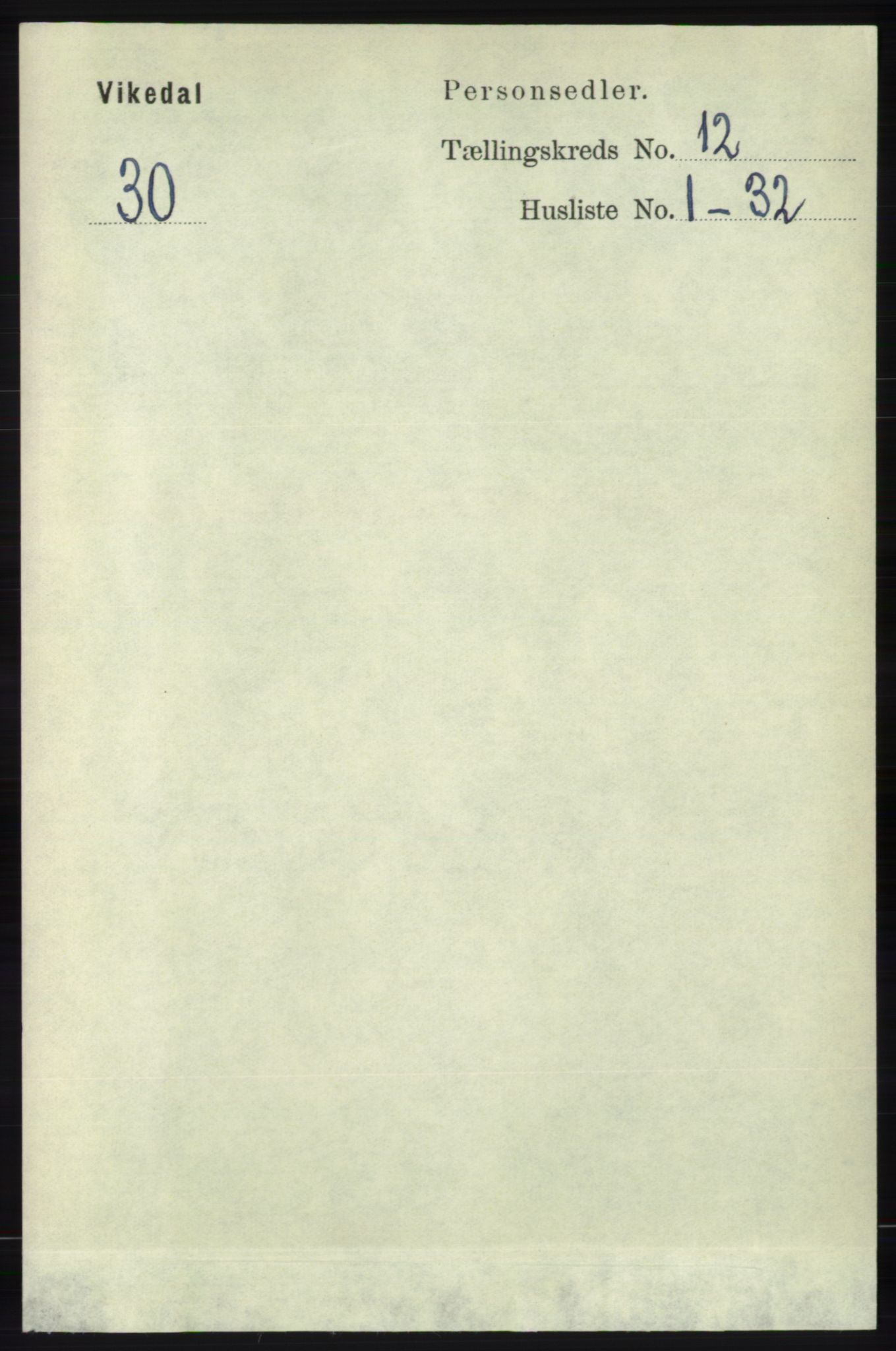 RA, Folketelling 1891 for 1157 Vikedal herred, 1891, s. 3181