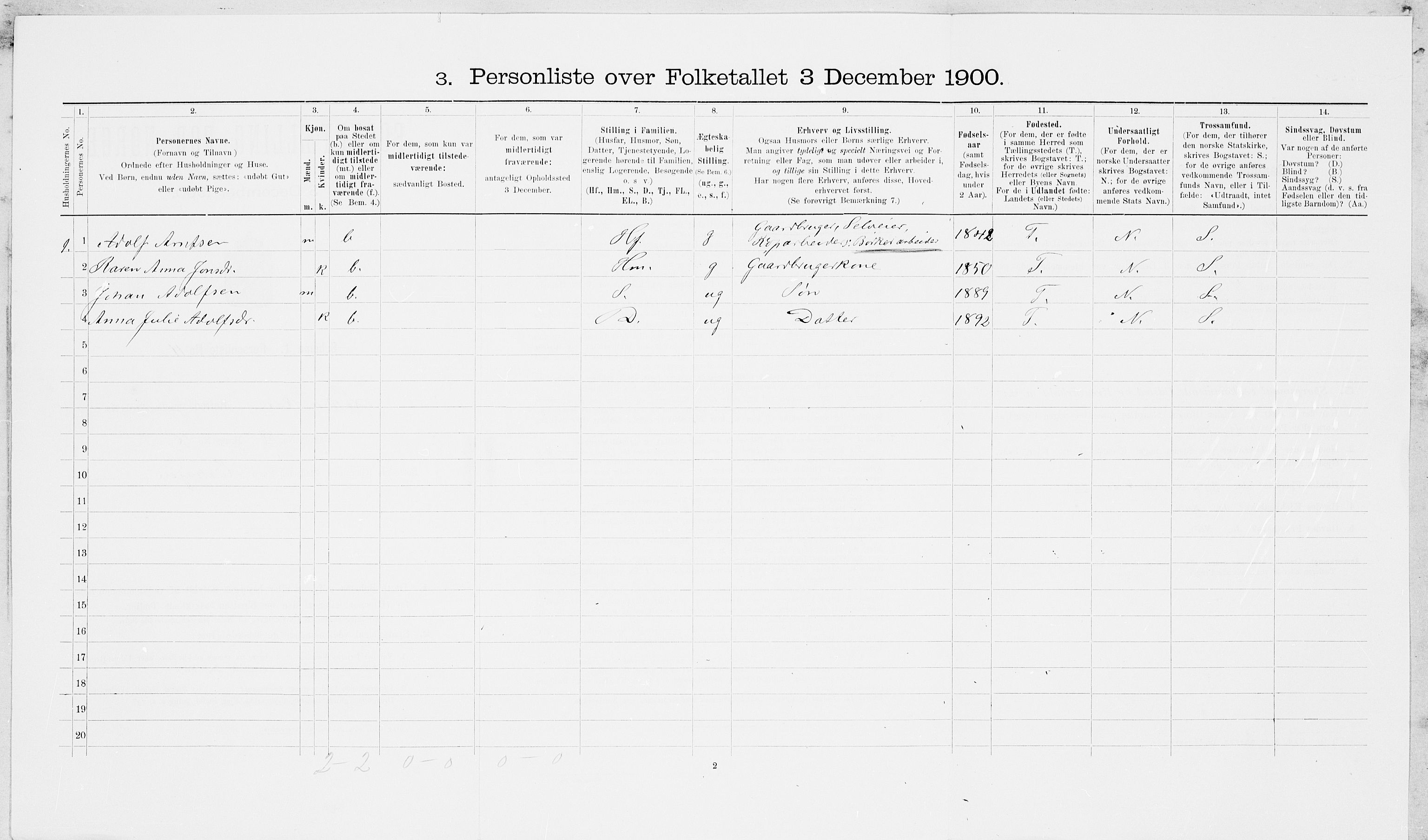 SAT, Folketelling 1900 for 1718 Leksvik herred, 1900, s. 676