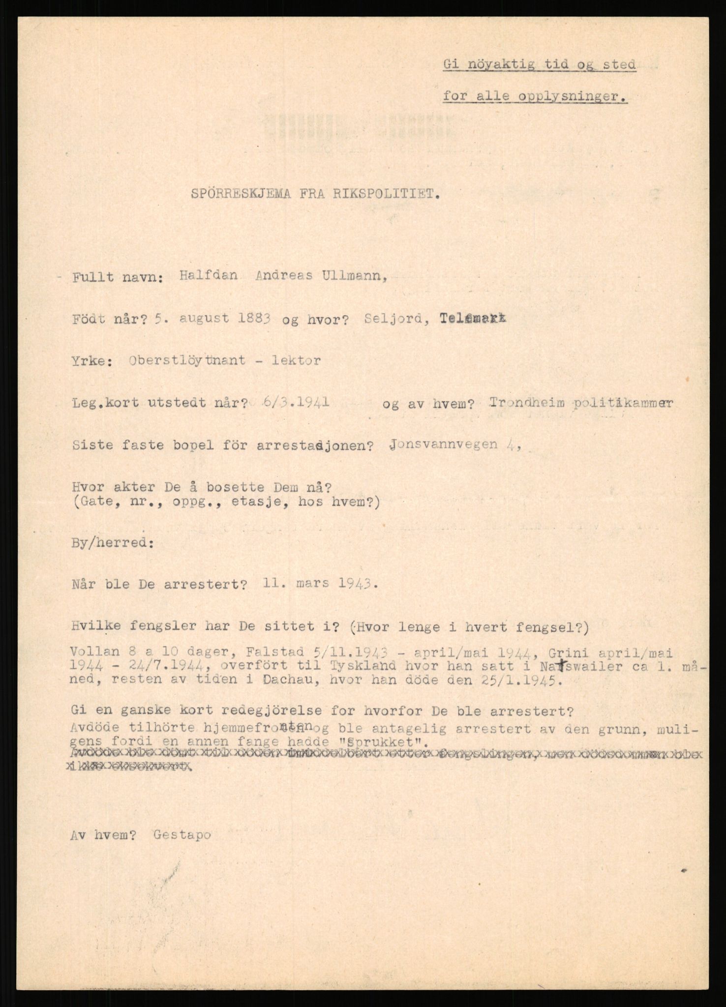 Rikspolitisjefen, AV/RA-S-1560/L/L0017: Tidemann, Hermann G. - Veum, Tjostolv, 1940-1945, s. 722