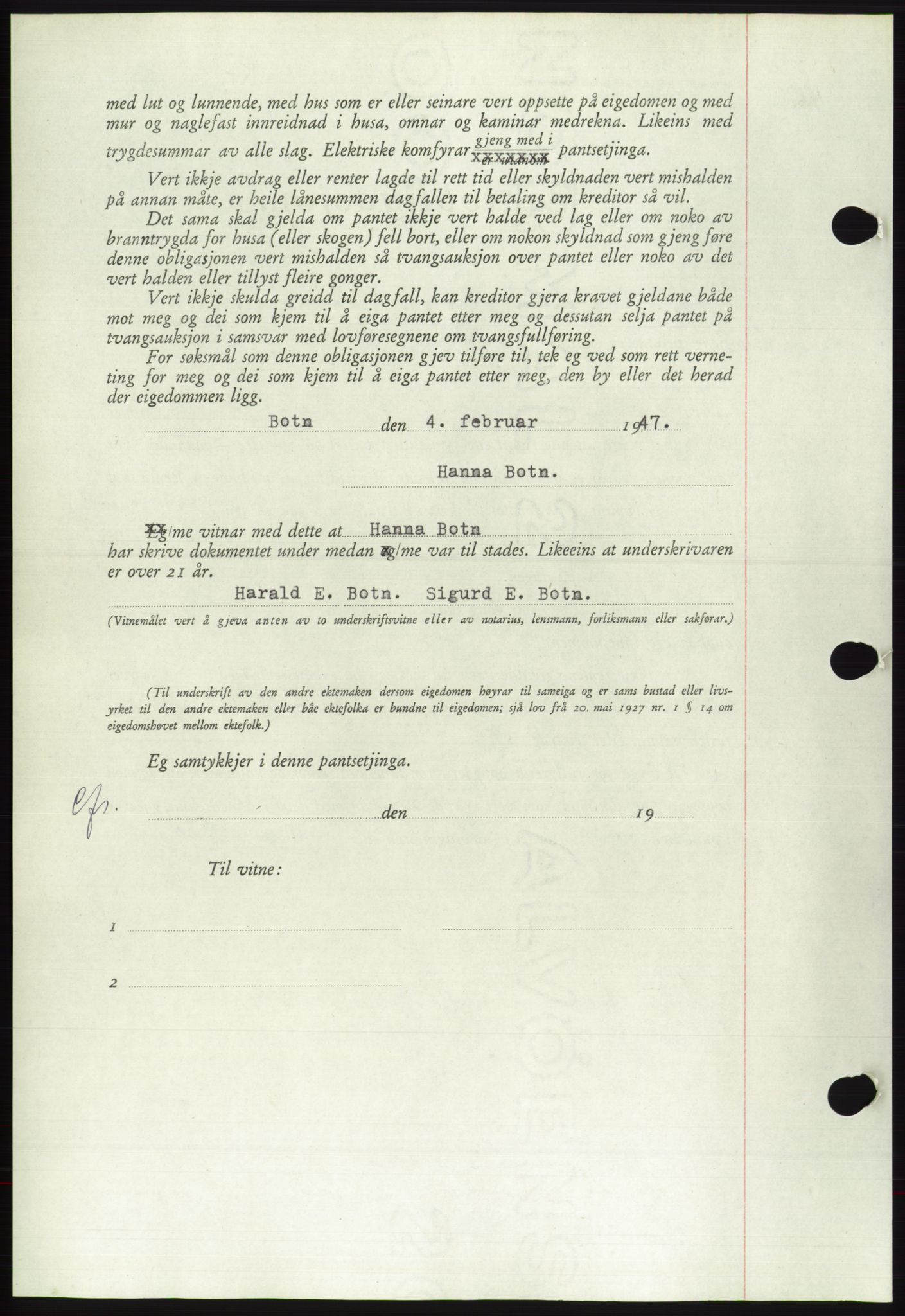 Søre Sunnmøre sorenskriveri, AV/SAT-A-4122/1/2/2C/L0114: Pantebok nr. 1-2B, 1943-1947, Dagboknr: 194/1947