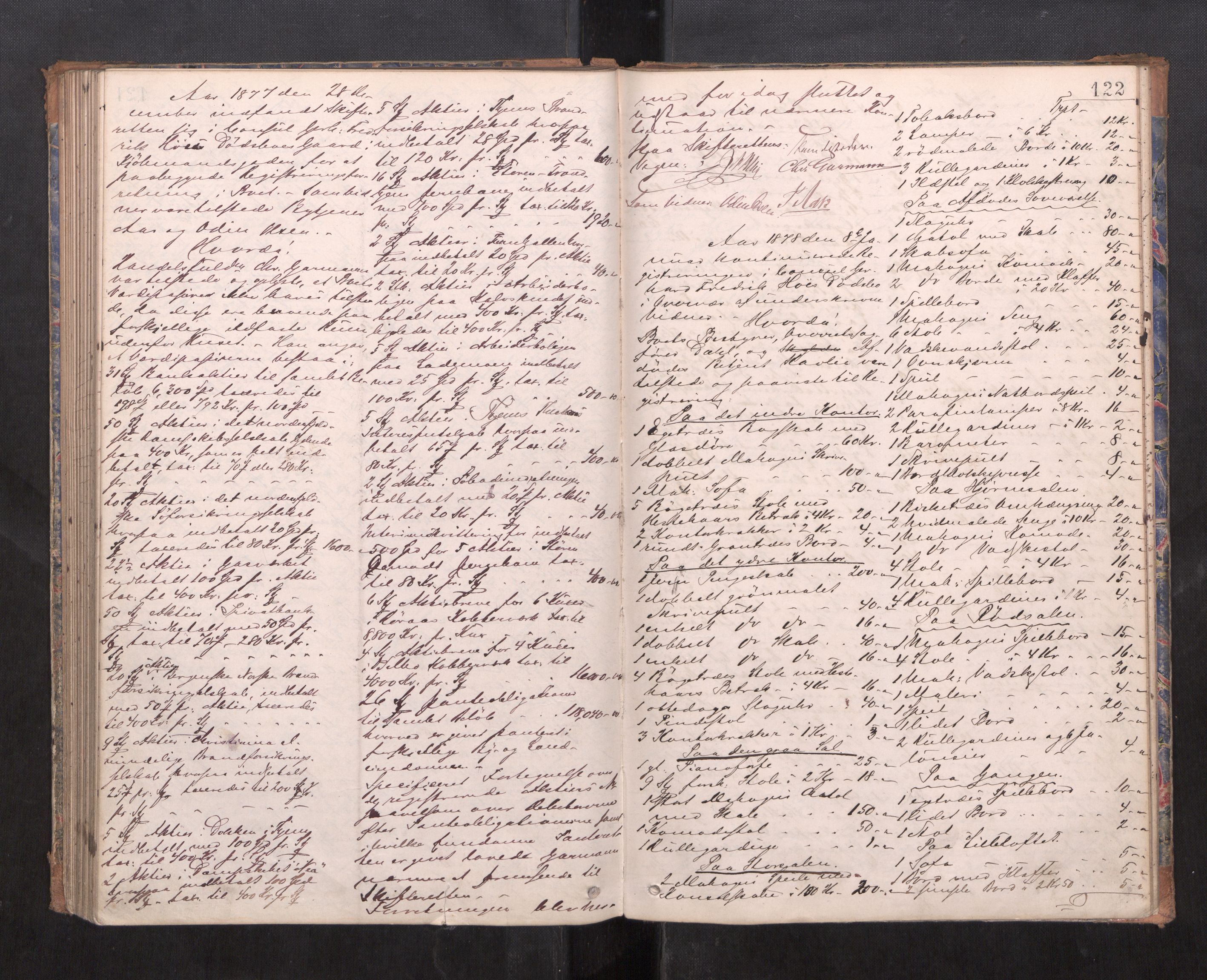 Trondheim byfogd, AV/SAT-A-0003/1/3/3C/L0006: Skifteregistreringsprotokoll - 22/5-20/6. u/reg, 1876-1878, s. 122