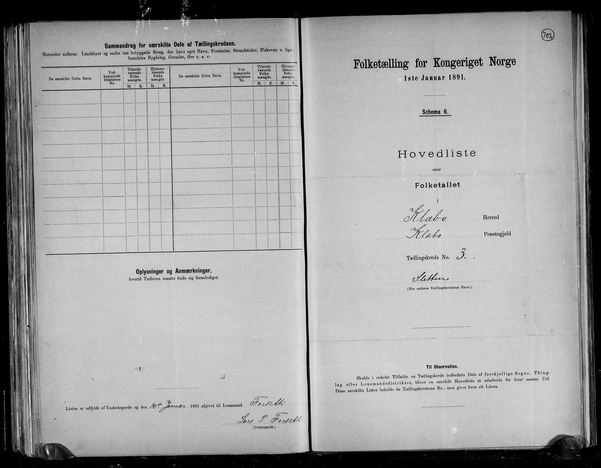 RA, Folketelling 1891 for 1662 Klæbu herred, 1891, s. 10