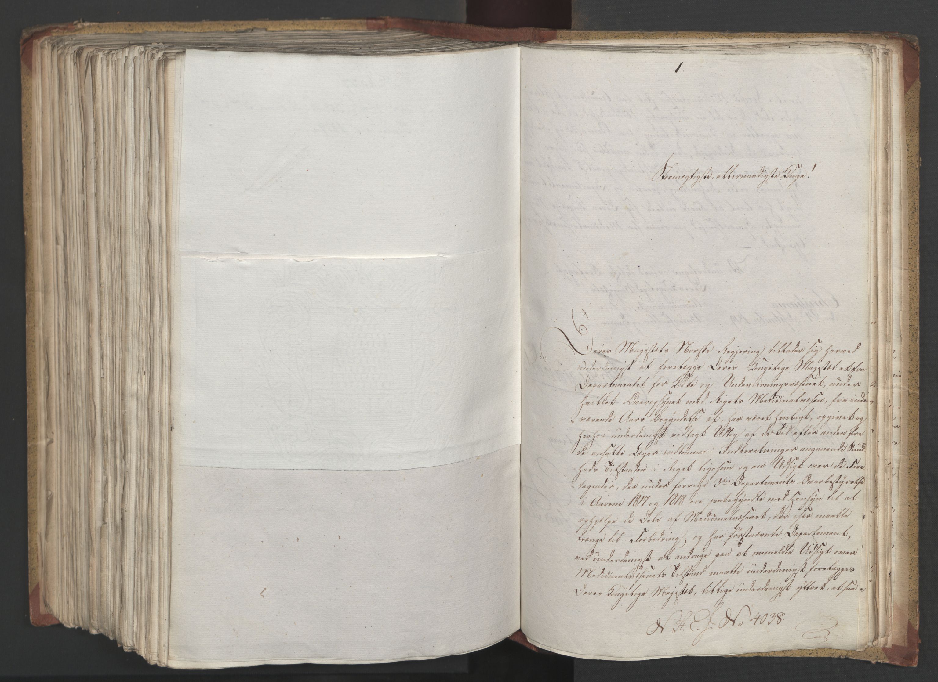 Statsrådsavdelingen i Stockholm, AV/RA-S-1003/D/Da/L0019: Regjeringsinnstillinger nr. 3856-4052, 1819, s. 454