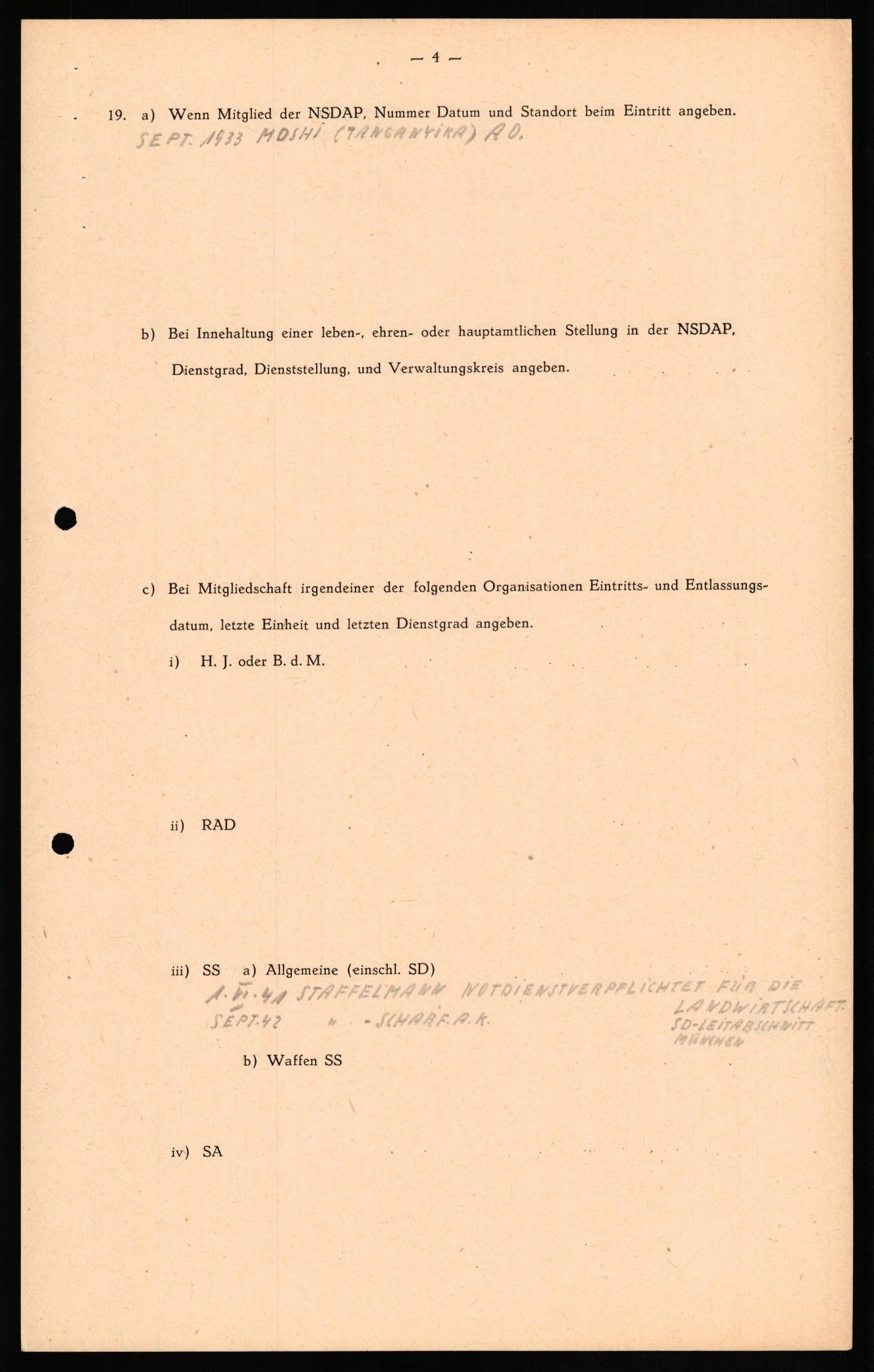 Forsvaret, Forsvarets overkommando II, AV/RA-RAFA-3915/D/Db/L0017: CI Questionaires. Tyske okkupasjonsstyrker i Norge. Tyskere., 1945-1946, s. 340