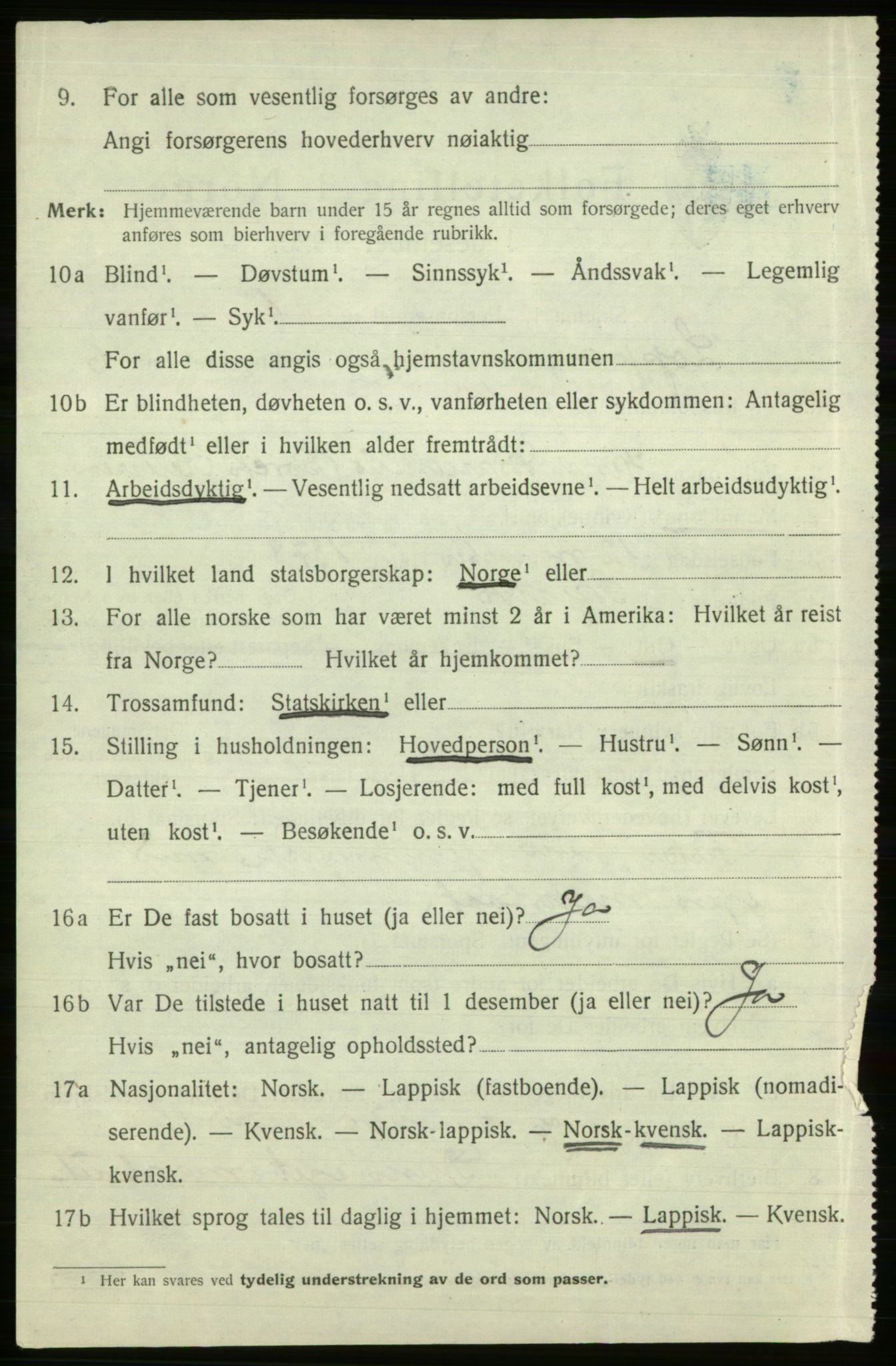SATØ, Folketelling 1920 for 2014 Loppa herred, 1920, s. 2967