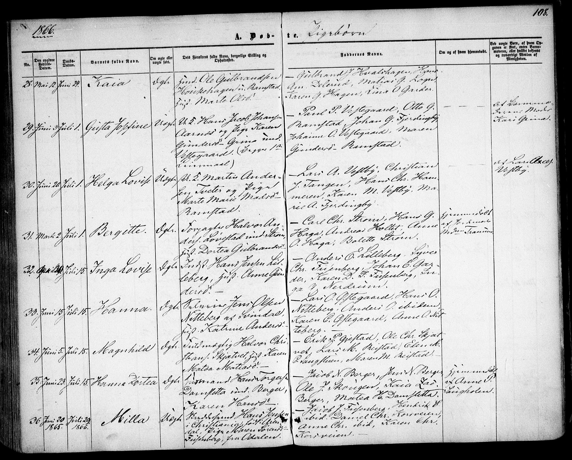 Fet prestekontor Kirkebøker, AV/SAO-A-10370a/F/Fa/L0011: Ministerialbok nr. I 11, 1857-1866, s. 108