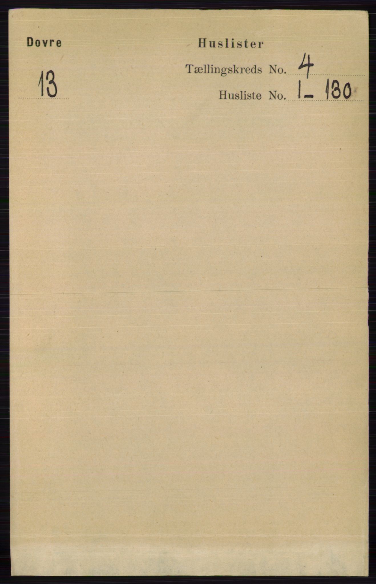 RA, Folketelling 1891 for 0511 Dovre herred, 1891, s. 1813